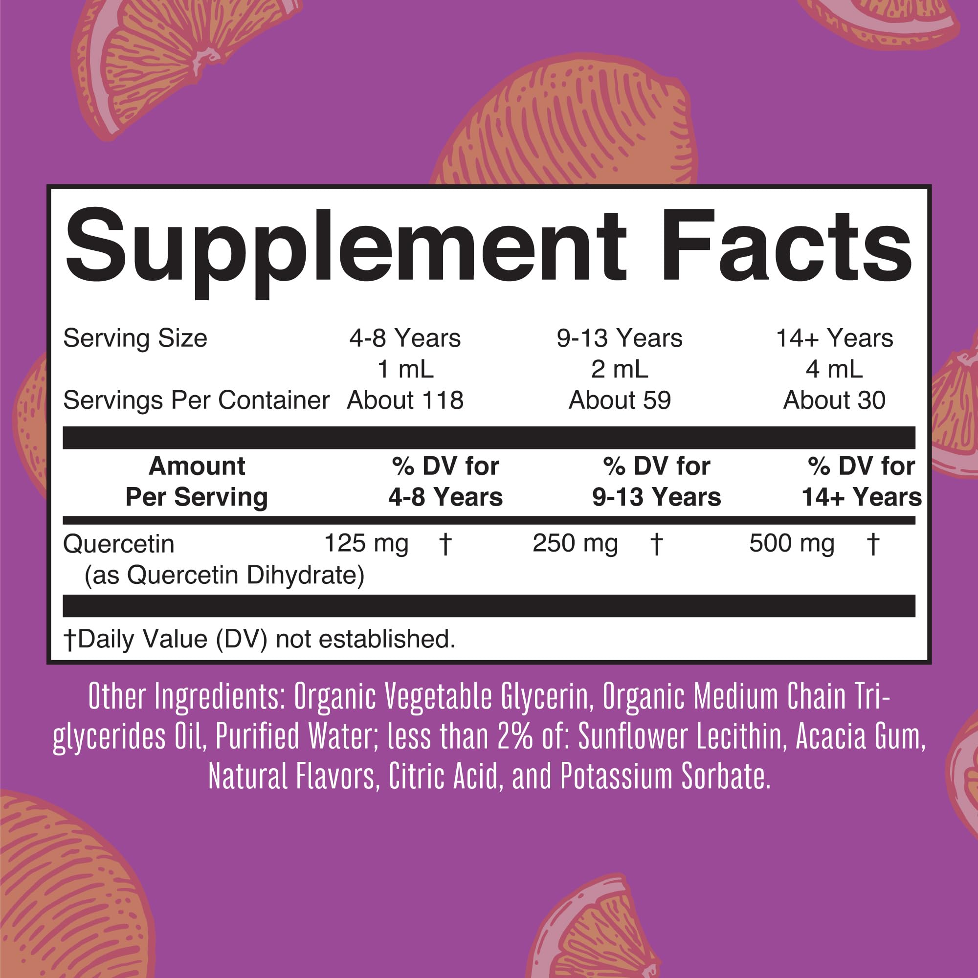 Foto 6 pulgar | Suplemento Líquido De Quercetina Maryruth Organics 500 Mg 120 Ml - Venta Internacional.