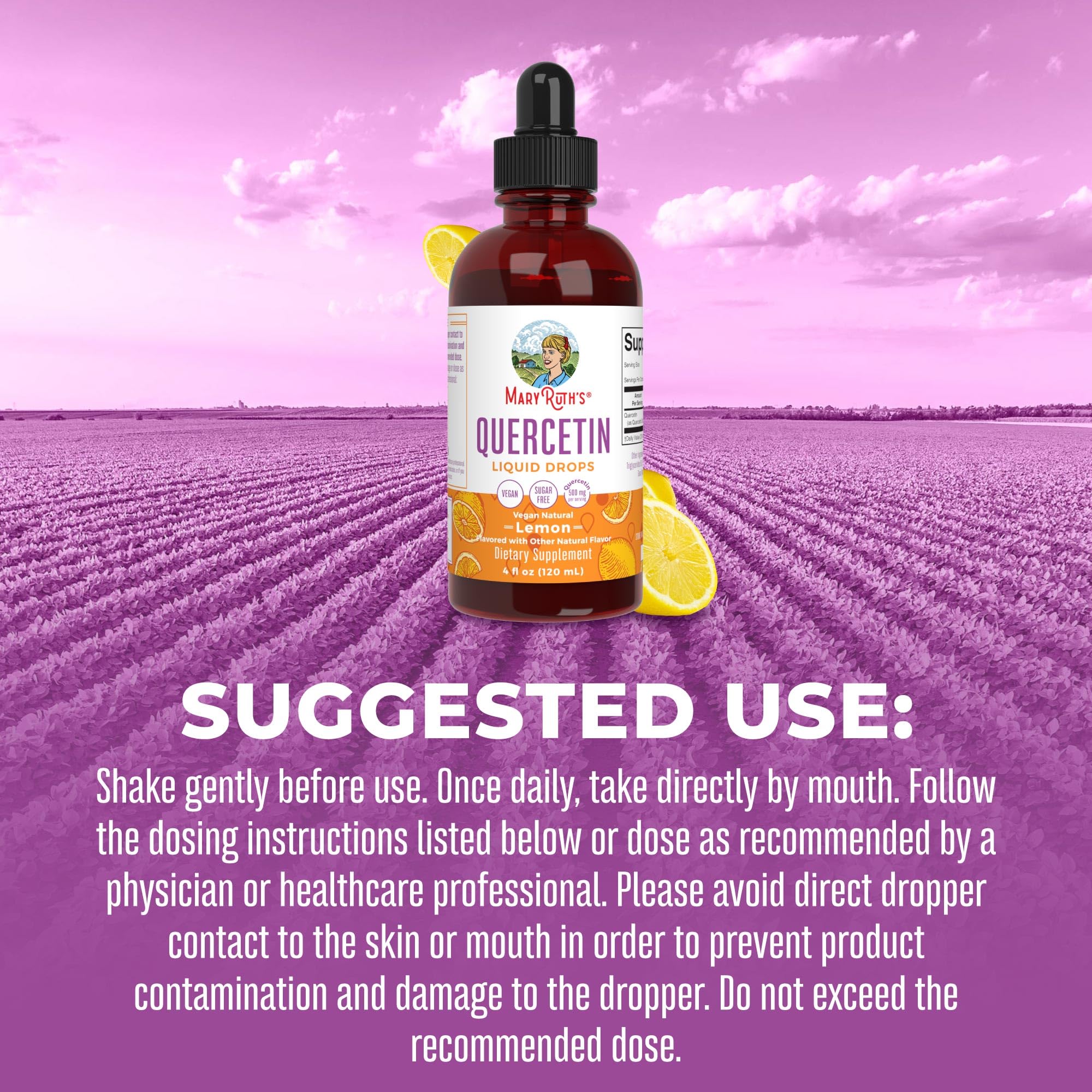Foto 7 pulgar | Suplemento Líquido De Quercetina Maryruth Organics 500 Mg 120 Ml - Venta Internacional.