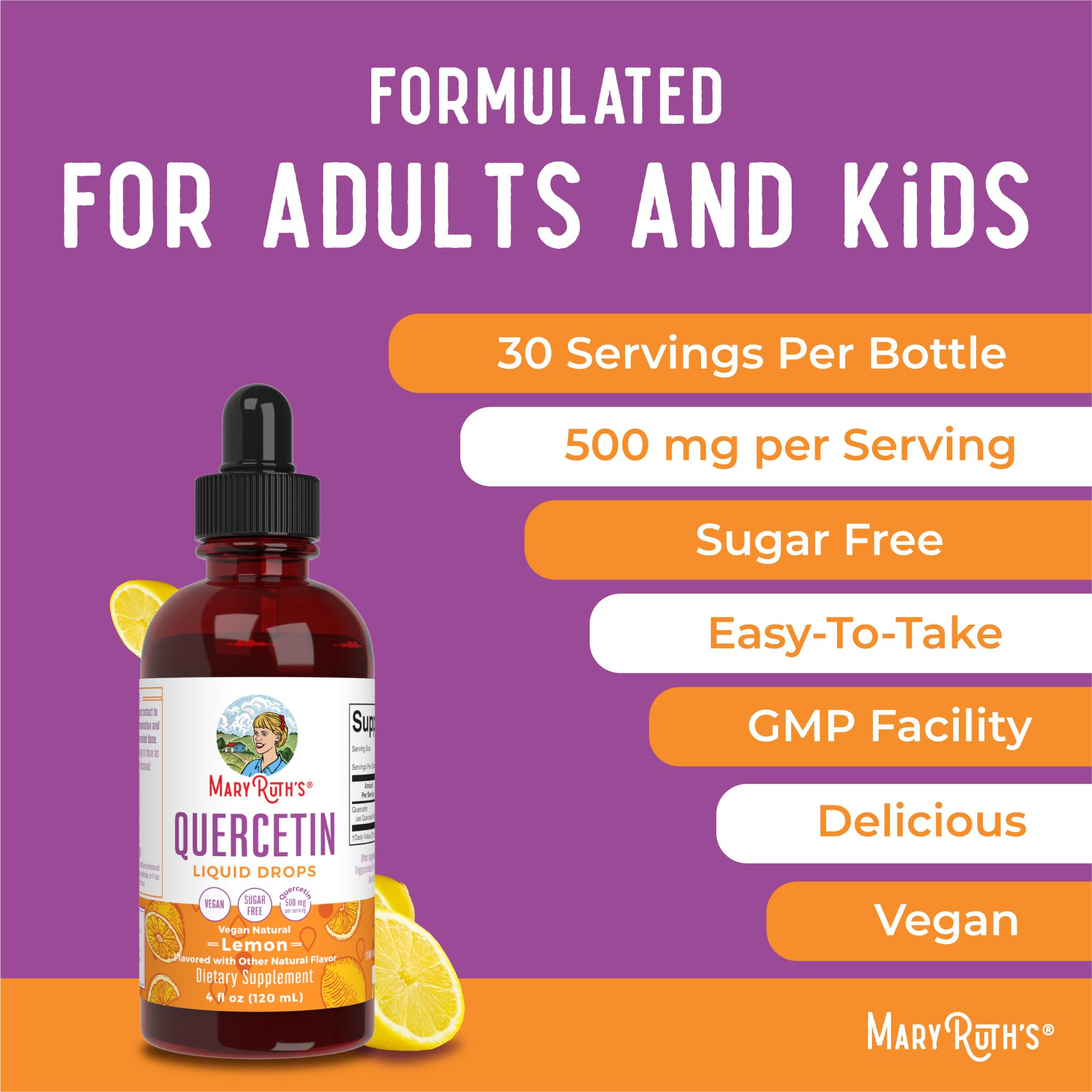Foto 7 | Suplemento Líquido De Quercetina Maryruth Organics 500 Mg 120 Ml - Venta Internacional.
