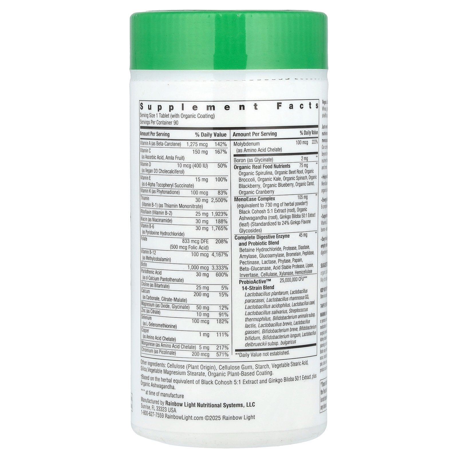Foto 2 | Suplemento Rainbow Light Menopause One+ 90 Comprimidos - Venta Internacional.