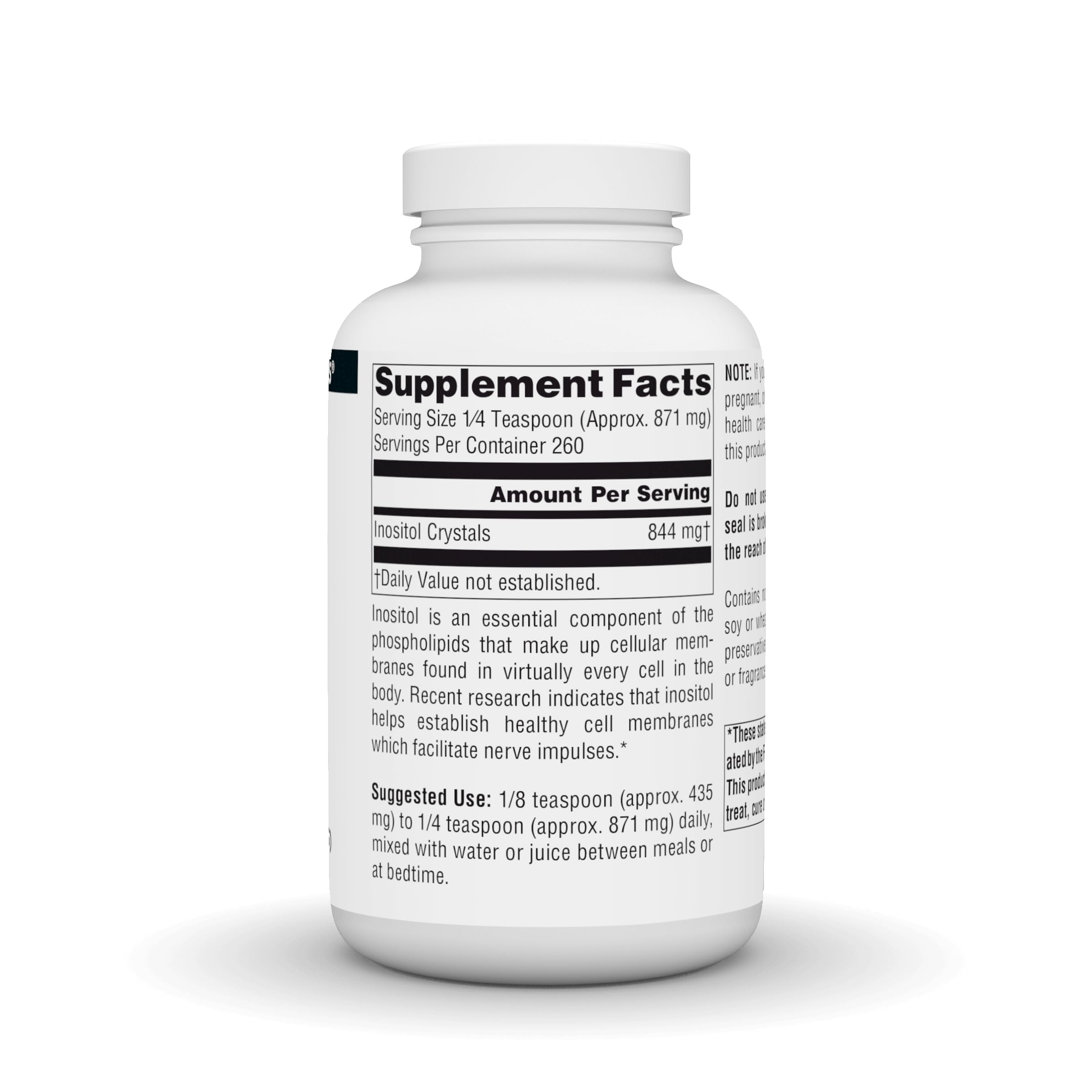 Foto 3 pulgar | Inositol Puro De Supplement Source Naturals (844 Mg, 240 Ml) - Venta Internacional.
