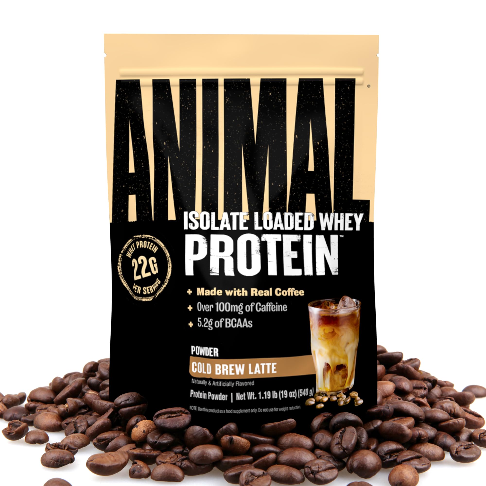Foto 1 | Café Con Proteína De Suero En Polvo Animal Cold Brew Latte 454 G - Venta Internacional.