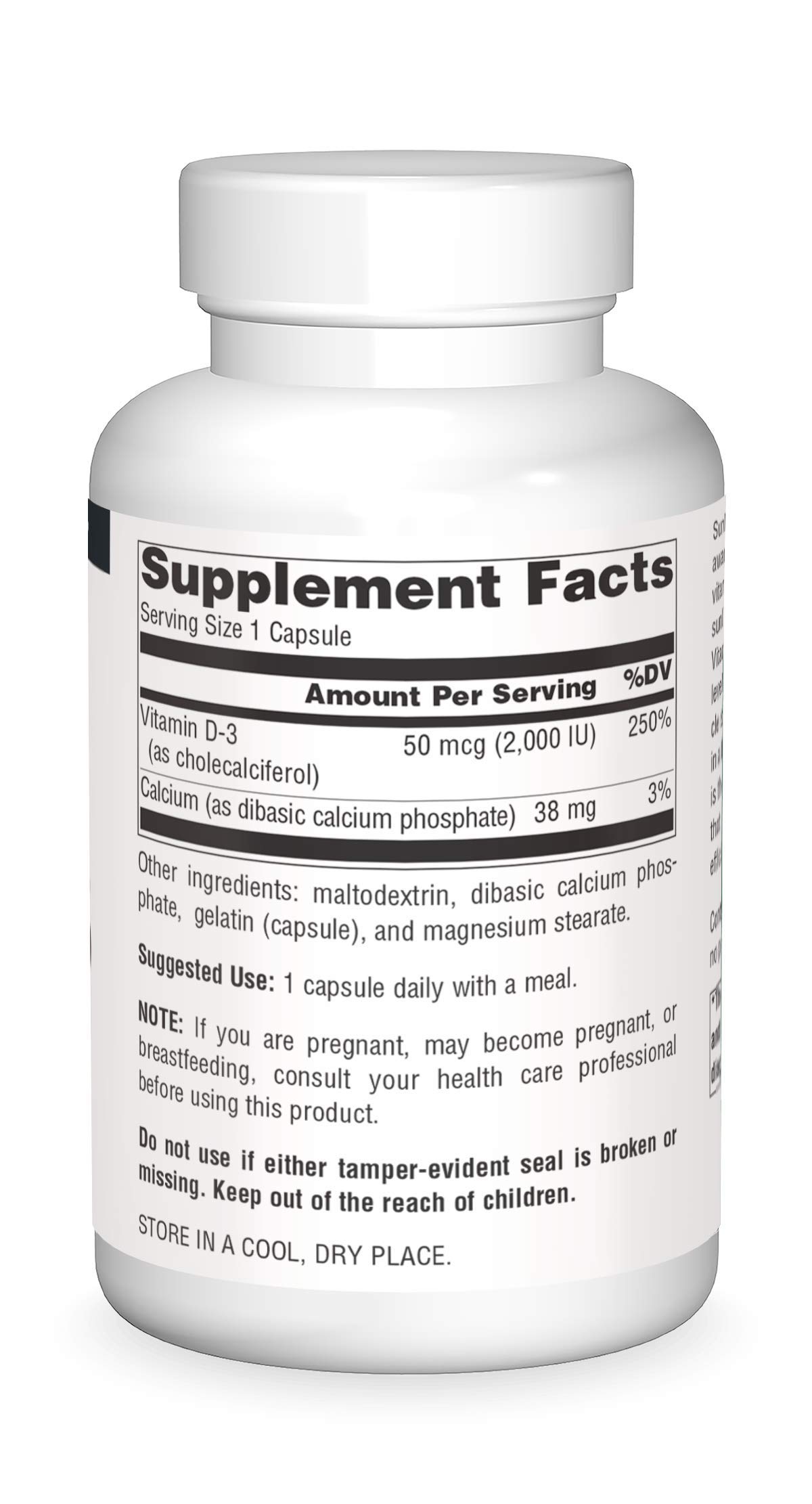 Foto 4 pulgar | Vitamina D-3 De Supplement Source Naturals, 2000 Ui, 400 Cápsulas - Venta Internacional.