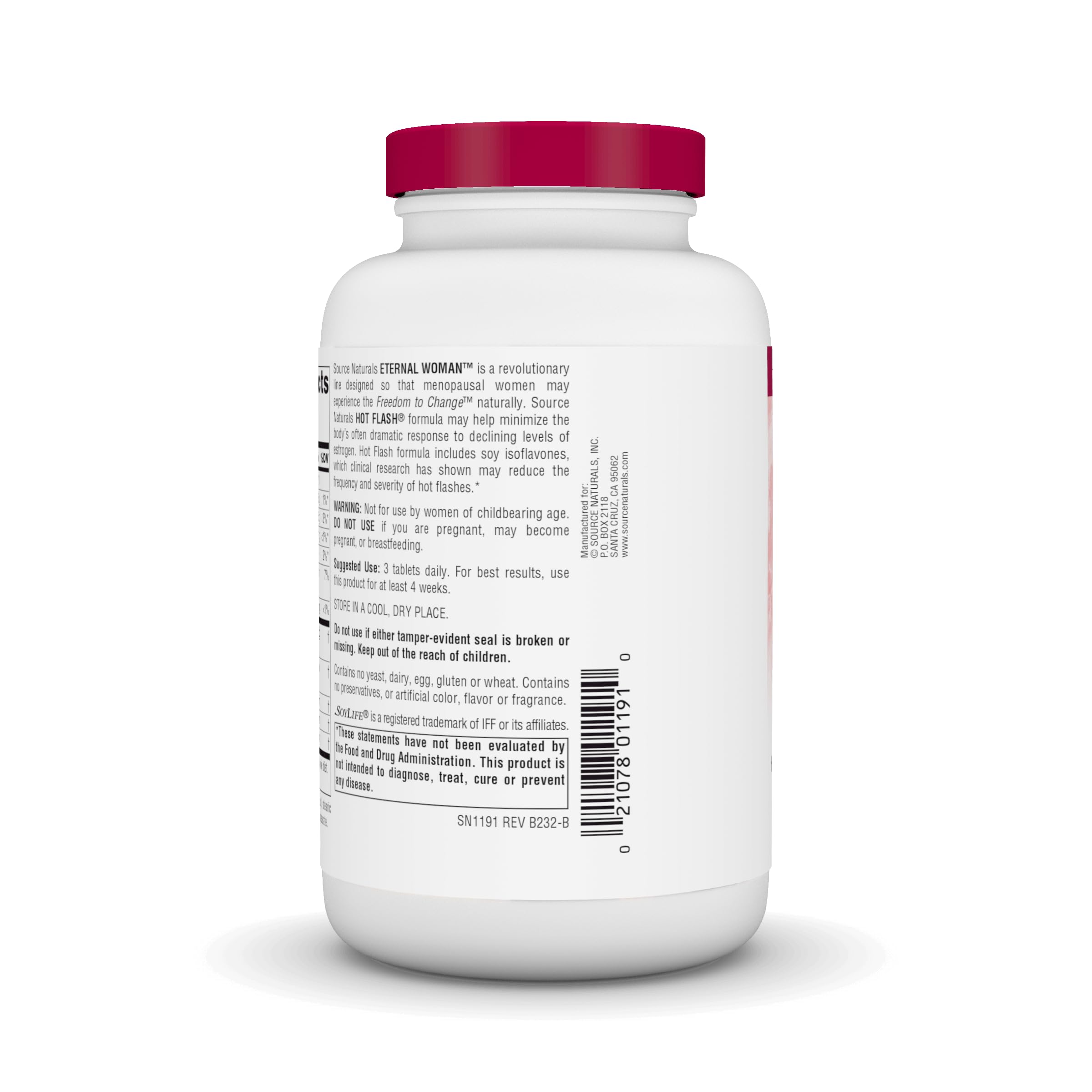 Foto 4 pulgar | Suplemento Source Naturals Hot Flash 180 Comprimidos - Venta Internacional.