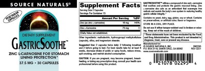 Foto 4 | Supplement Source Naturals Gastricsoothe Zinc L-carnosina 30 Cápsulas - Venta Internacional.