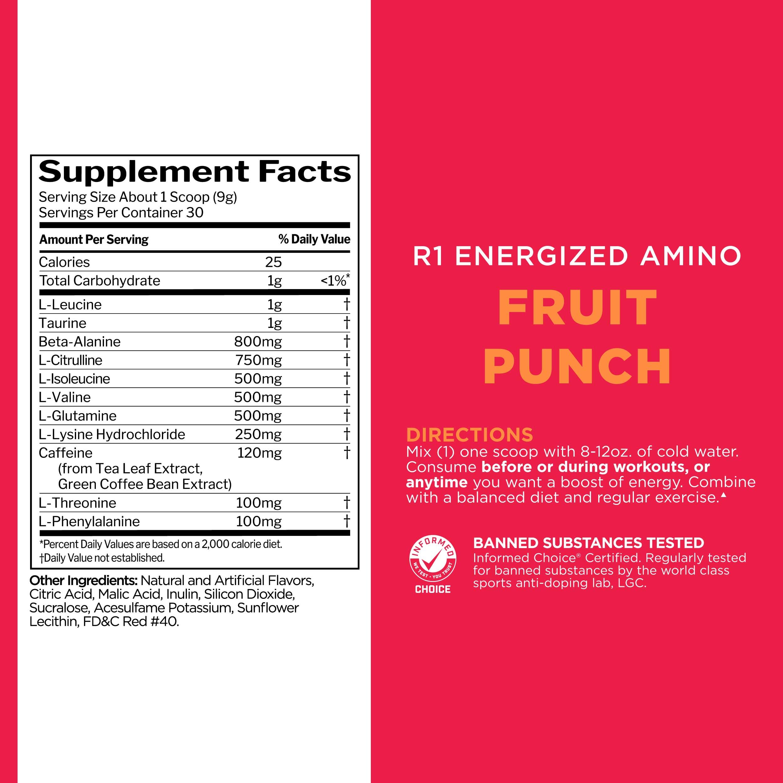 Foto 7 pulgar | Regla De Suplemento 1: Ponche Energizado De Aminoácidos Y Frutas Con Proteínas, 30 Porciones - Venta Internacional.