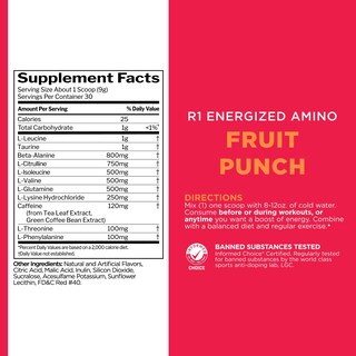 Foto 6 | Regla De Suplemento 1: Ponche Energizado De Aminoácidos Y Frutas Con Proteínas, 30 Porciones - Venta Internacional.