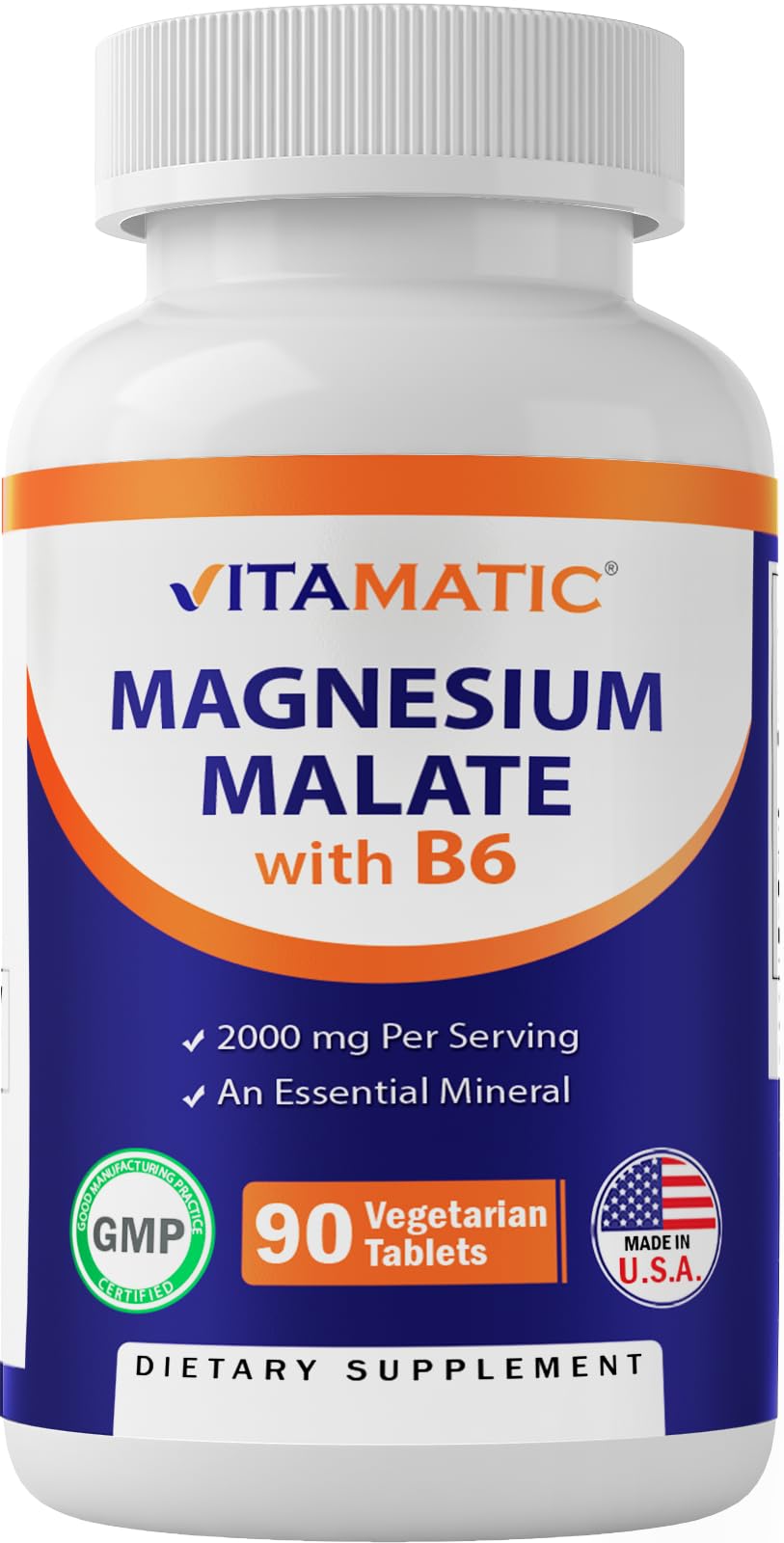 Foto 1 | Suplemento Vitamático De Malato De Magnesio 2000 Mg 90 Comprimidos - Venta Internacional.