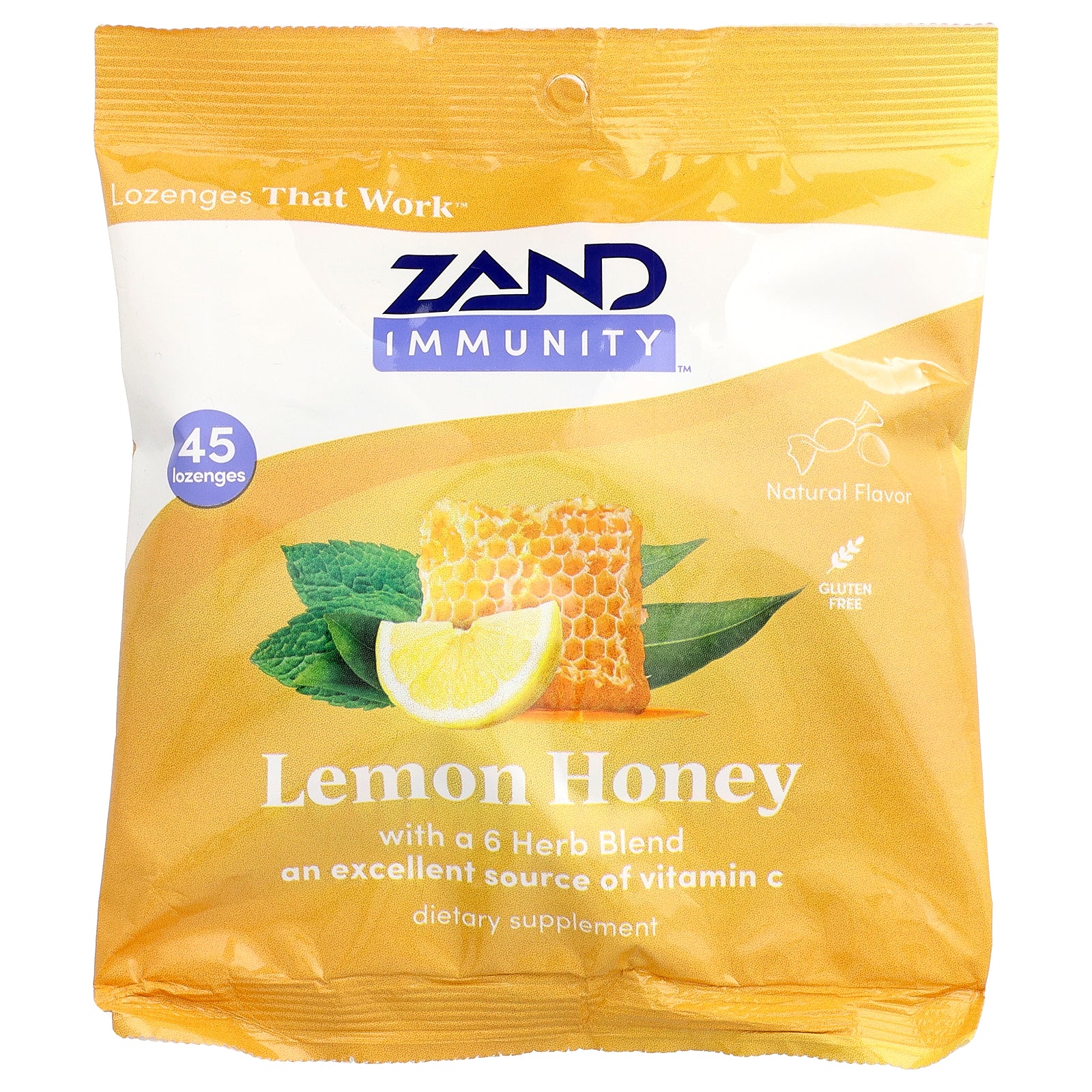 Foto 2 pulgar | Pastillas Zand Immunity Lemon Honey 45 Unidades - Venta Internacional.