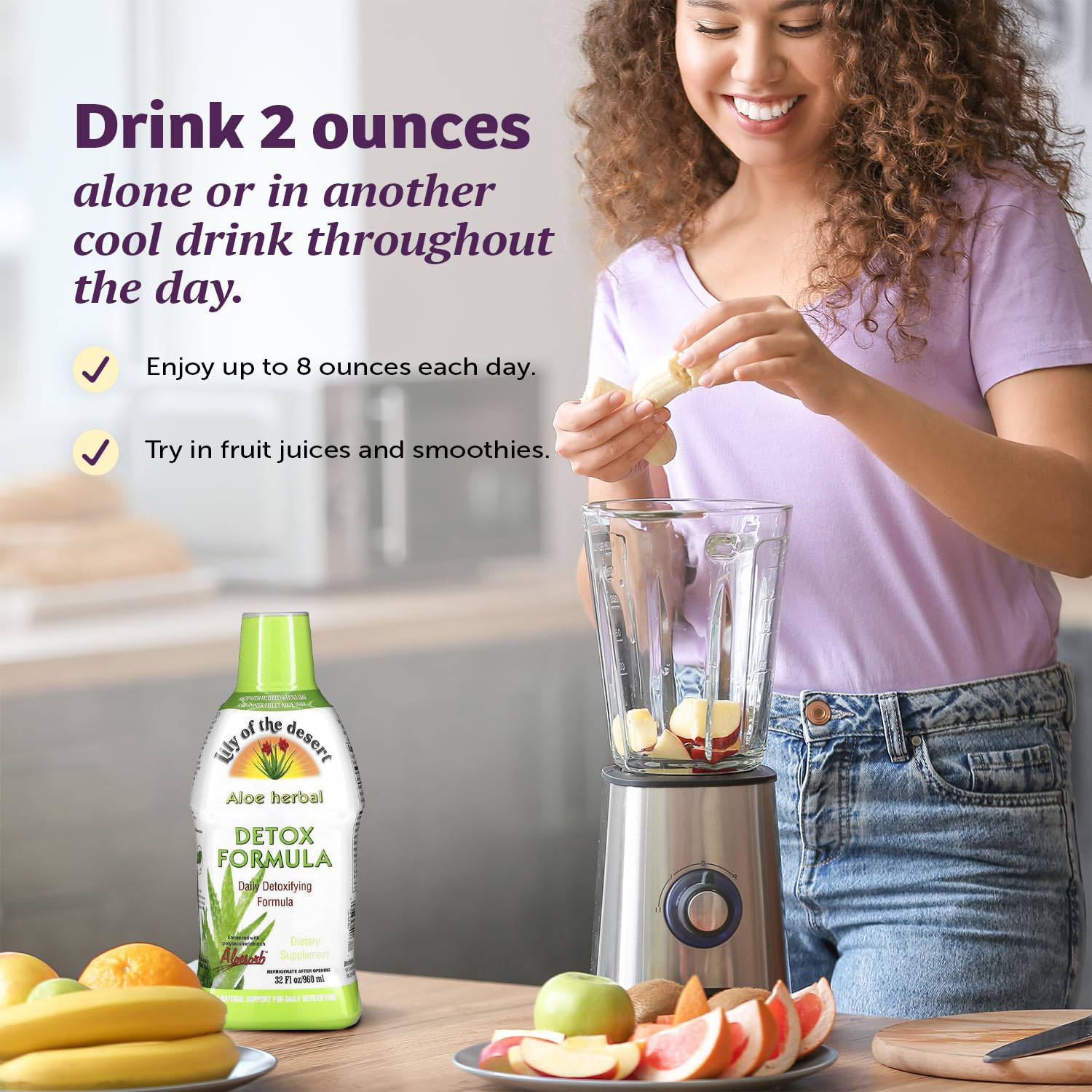 Foto 6 pulgar | Jugo De Aloe Vera Lily Of The Desert Herbal Detox 946ml - Venta Internacional.