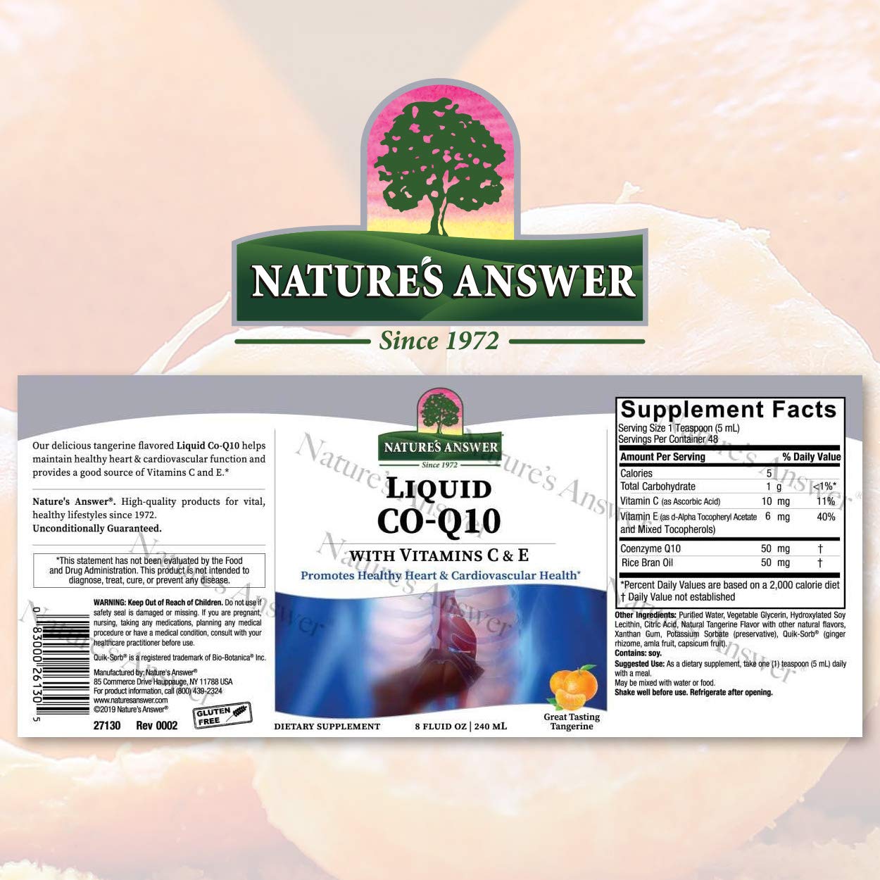 Foto 3 pulgar | Suplemento Líquido Nature's Answer Co-q10, 240 Ml, Unidad Única - Venta Internacional.