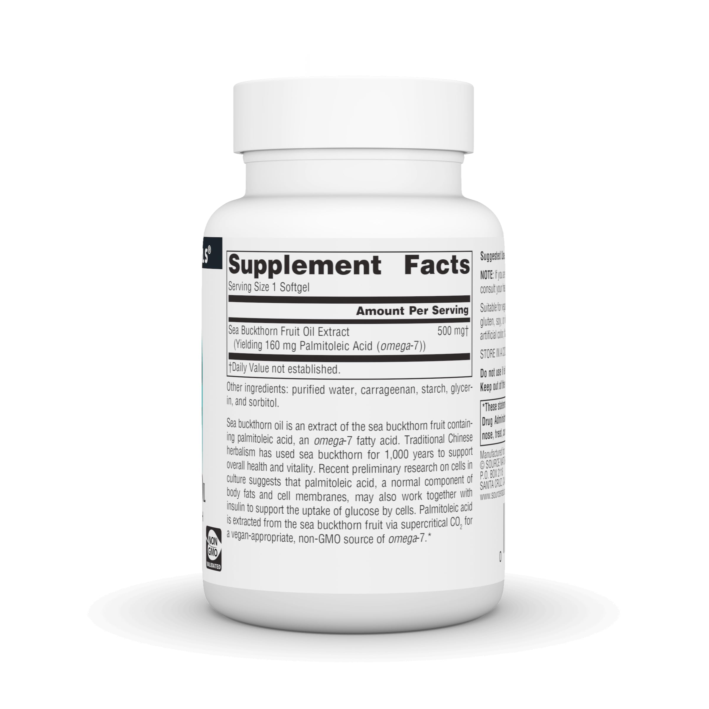 Foto 2 | Supplement Source Naturals Omega-7 De Espino Amarillo 60 Cápsulas Blandas - Venta Internacional.