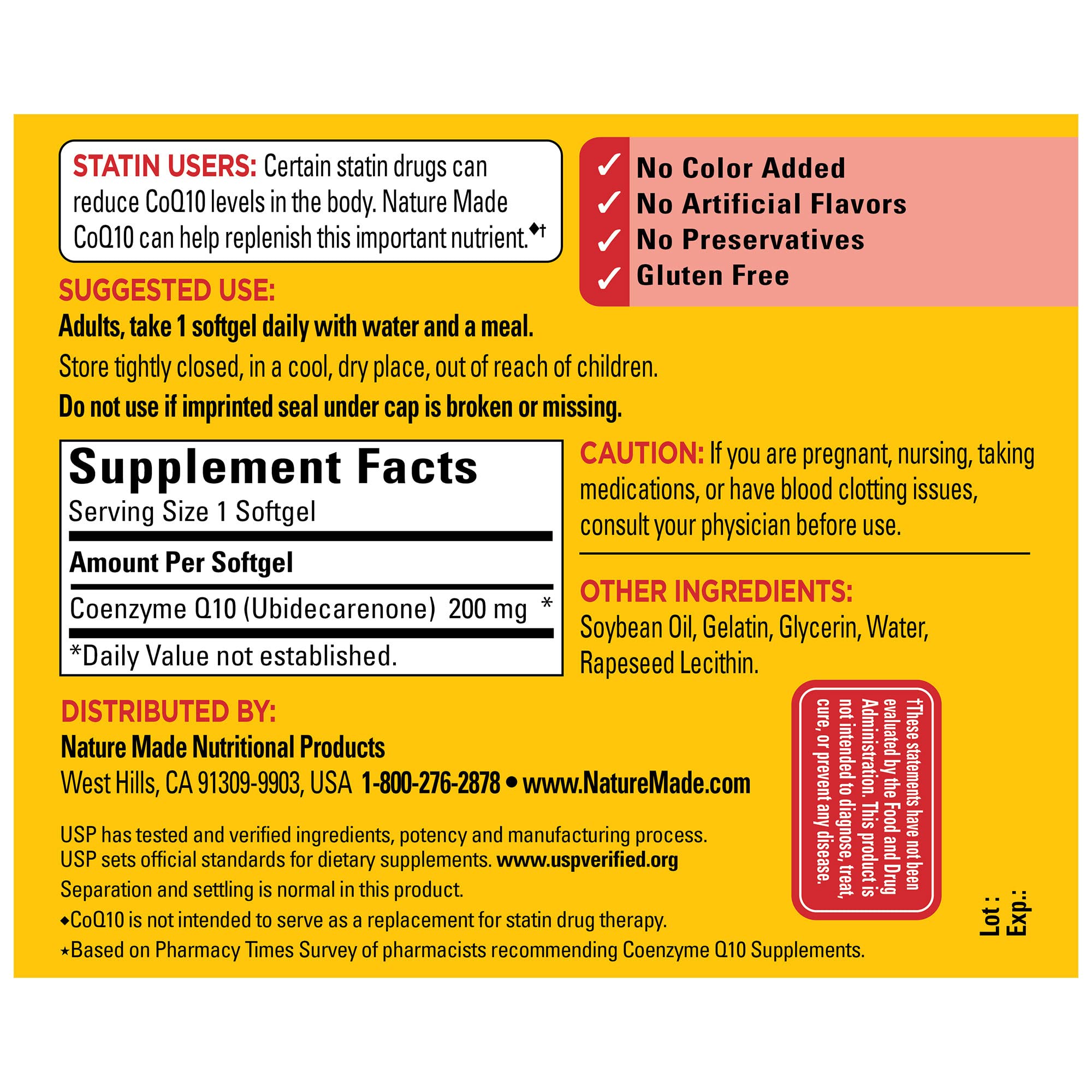 Foto 6 pulgar | Suplemento Nature Made Coq10 200 Mg 80 Cápsulas Blandas - Venta Internacional.
