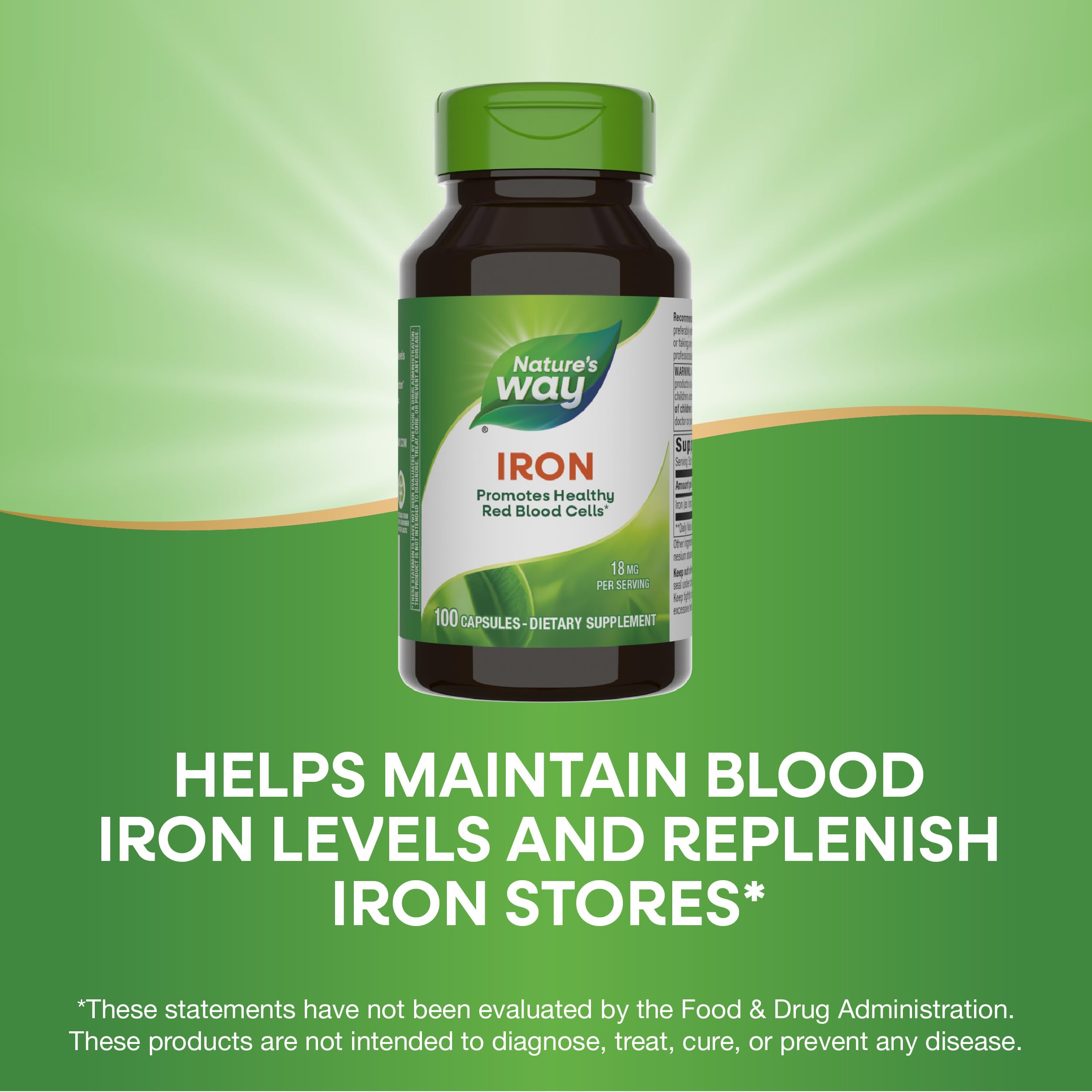 Foto 5 | Suplemento De Hierro Nature's Way 18 Mg De Hierro 100 Cápsulas - Venta Internacional.