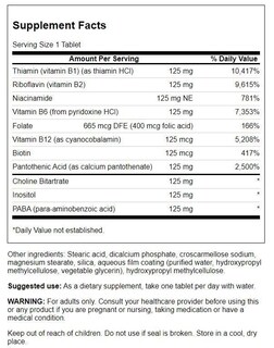 Foto 2 | Suplemento Del Complejo De Vitamina B-125 De Swanson, 100 Comprimidos - Venta Internacional.