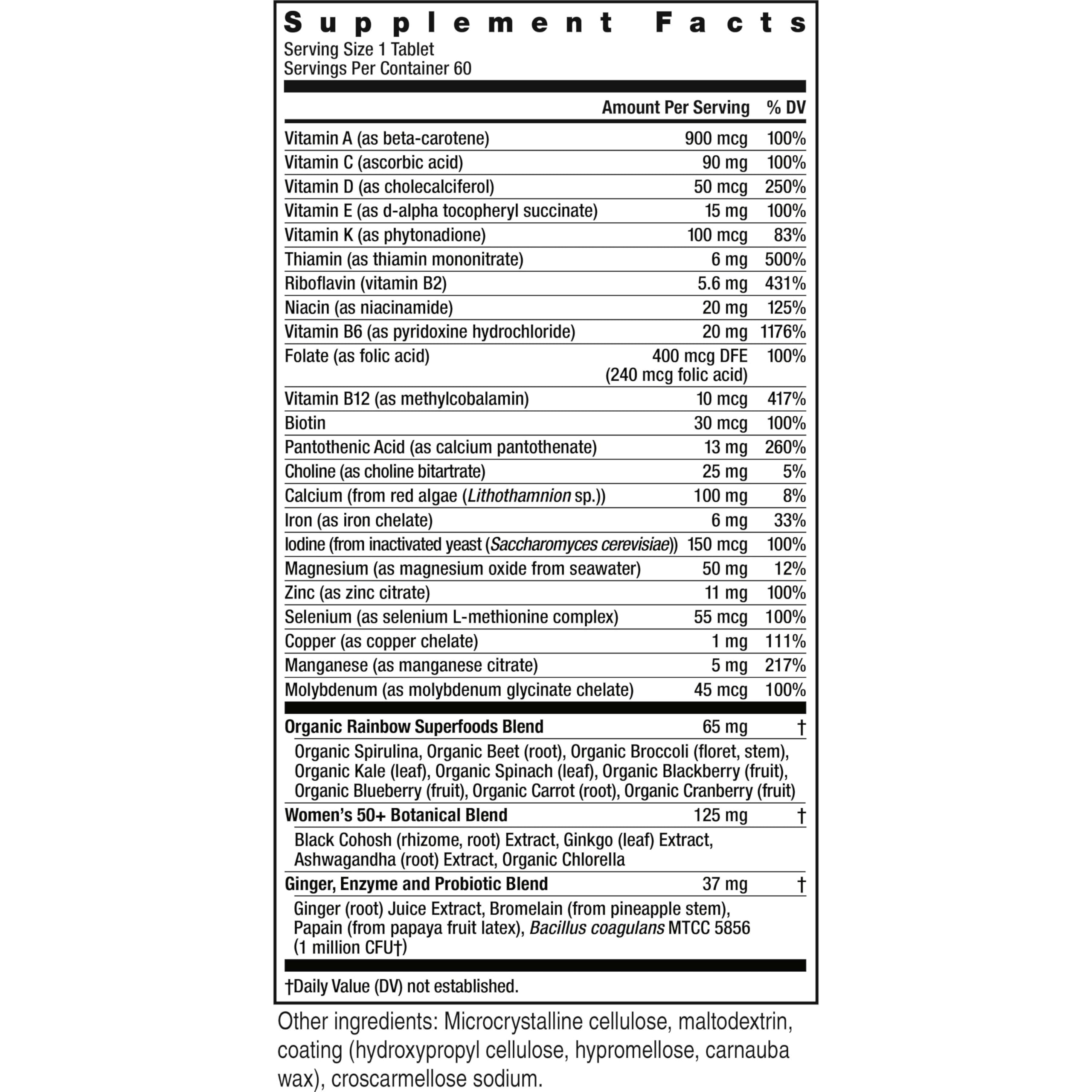 Foto 2 | Multivitamínico Rainbow Light Para Mujeres Mayores De 50 Años Con Vitamina C, D Y Zinc - Venta Internacional.