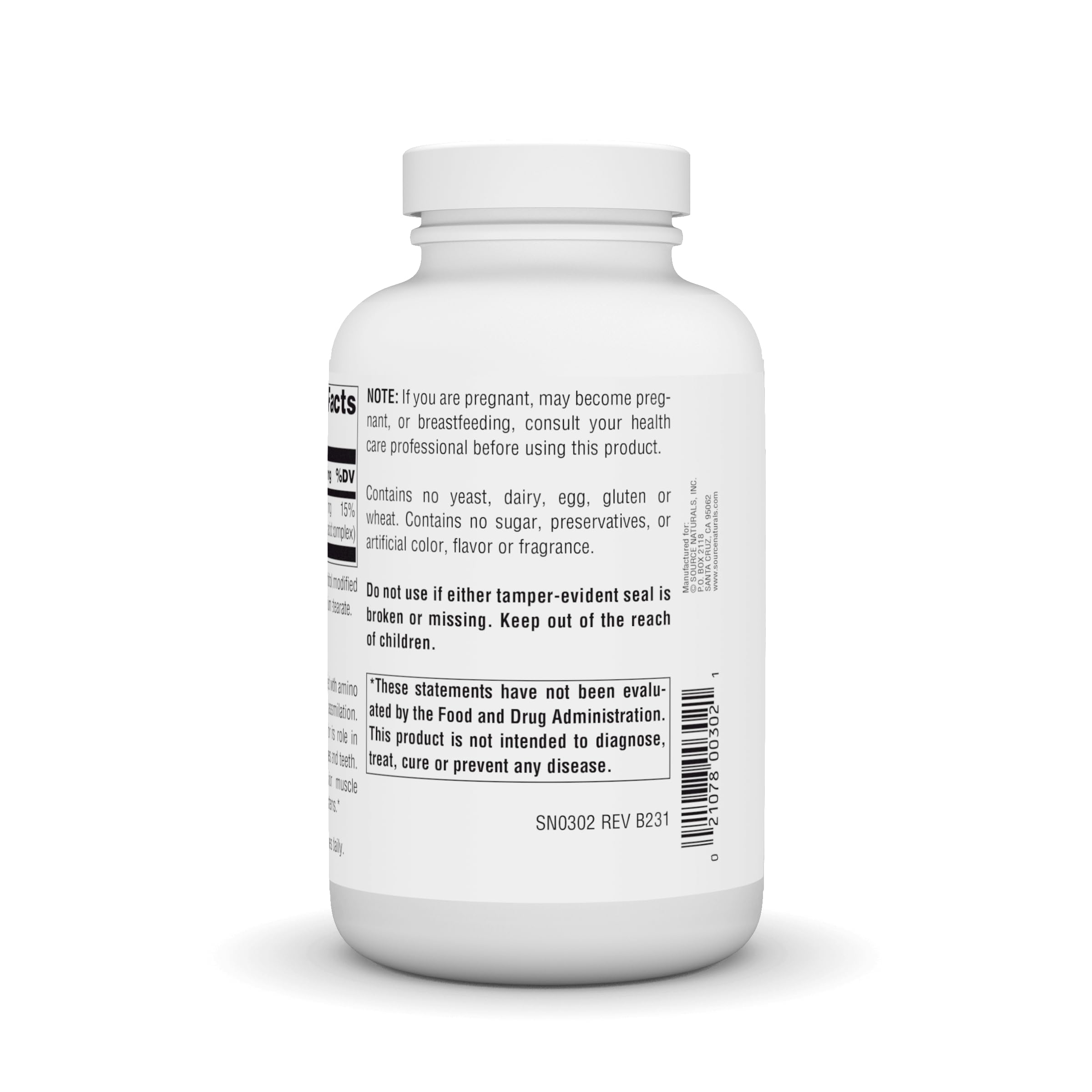 Foto 4 pulgar | Suplemento De Calcio Source Naturals 250 Comprimidos - Venta Internacional.