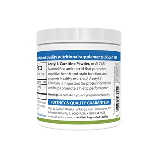 Foto 3 | Suplemento Carlson Labs De Acetil L-carnitina En Polvo, 100 G - Venta Internacional.