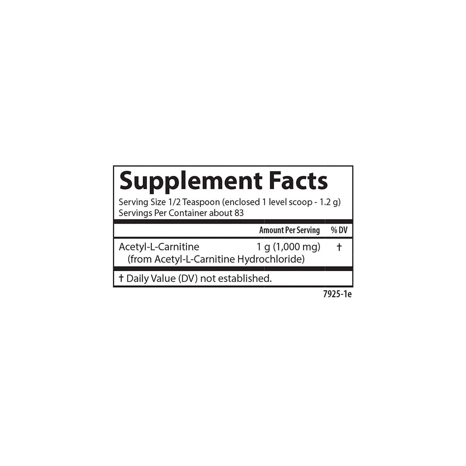 Foto 5 pulgar | Suplemento Carlson Labs De Acetil L-carnitina En Polvo, 100 G - Venta Internacional.