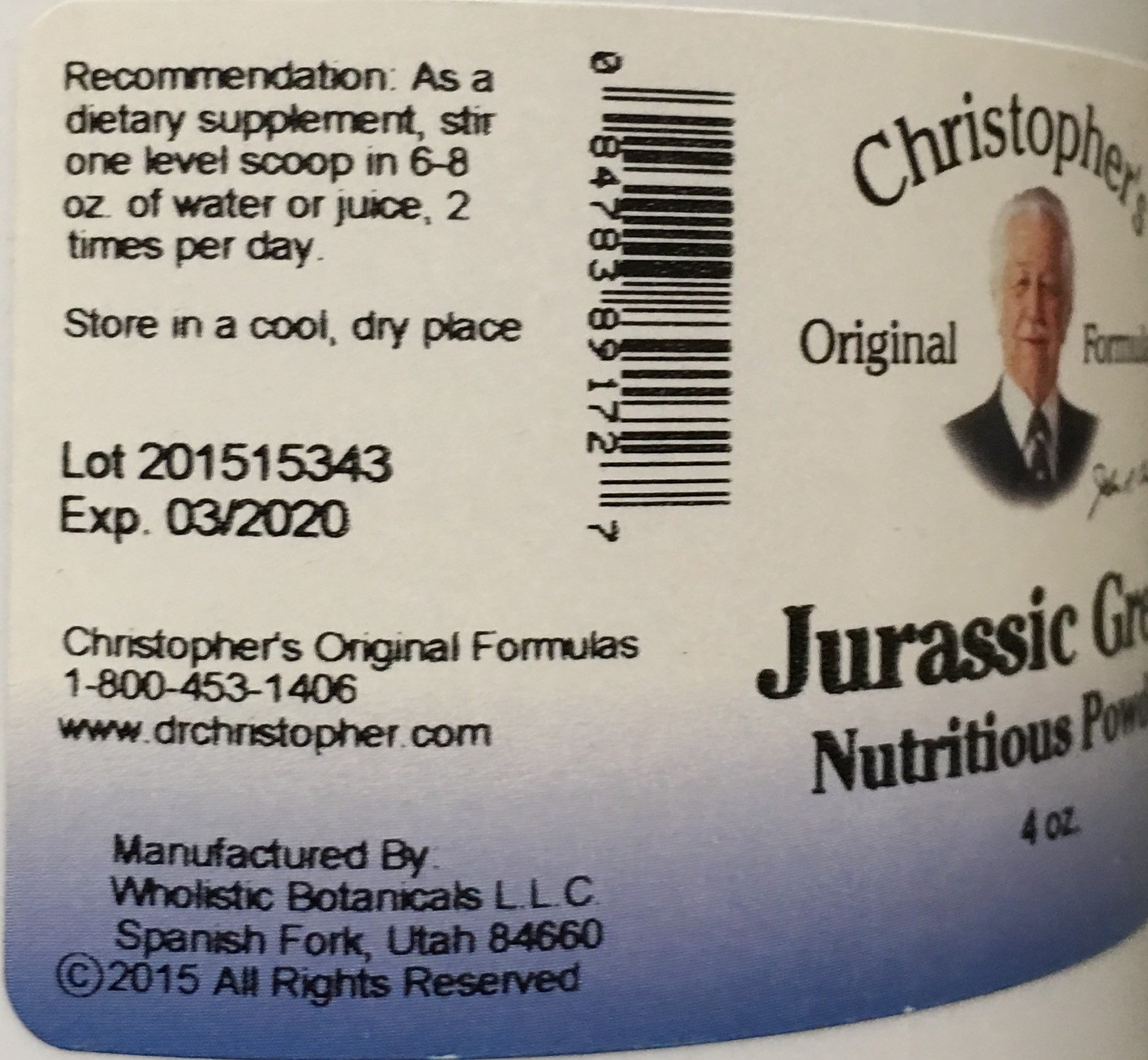 Foto 2 | Suplemento Dr. Christopher's Nourish Jurassic Green Powder 120 Ml - Venta Internacional.