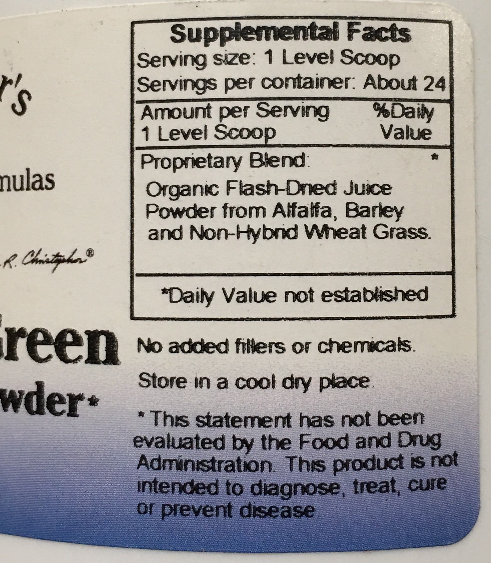 Foto 3 | Suplemento Dr. Christopher's Nourish Jurassic Green Powder 120 Ml - Venta Internacional.