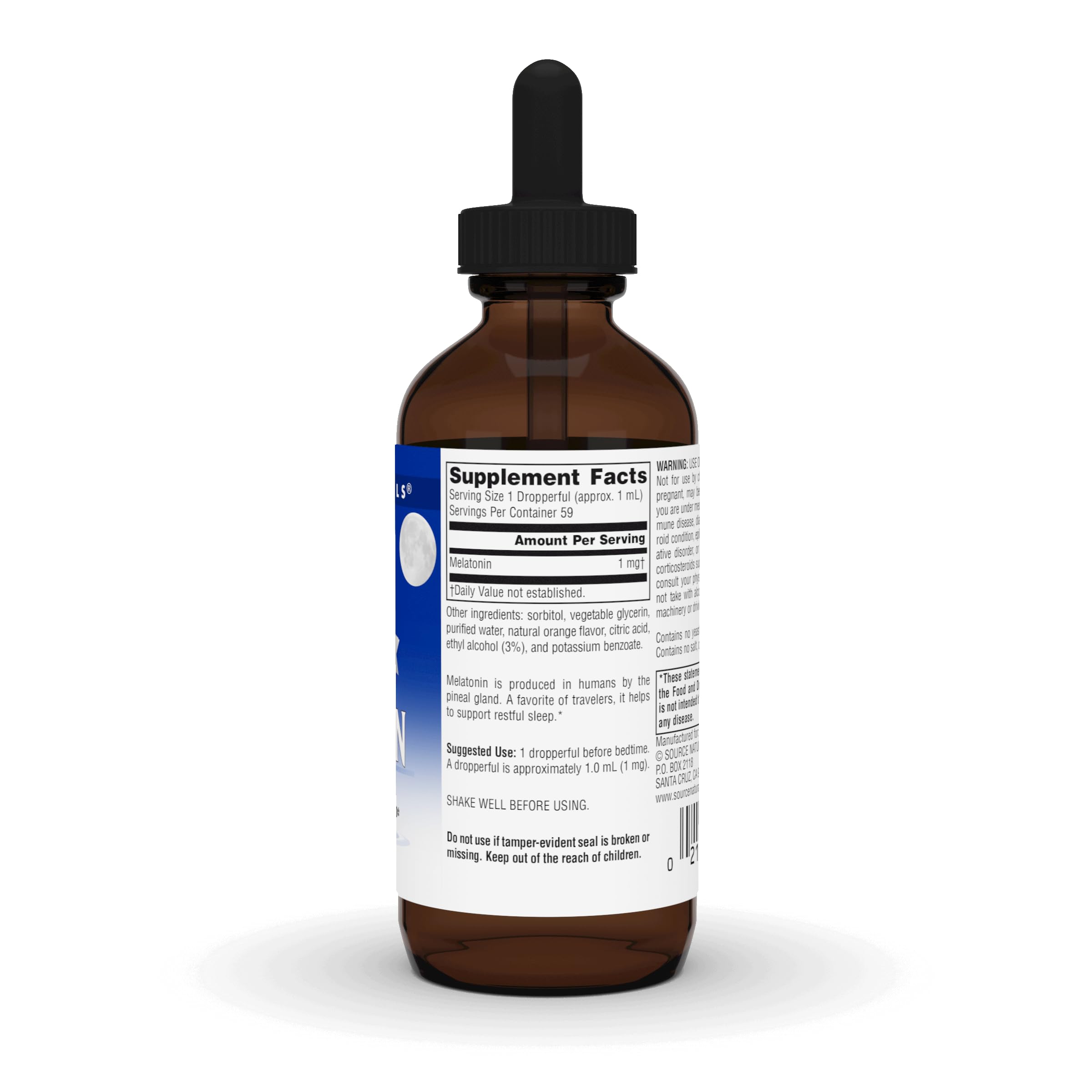 Foto 3 pulgar | Melatonina Supplement Source Naturals, 1 Mg, 60 Ml - Venta Internacional.