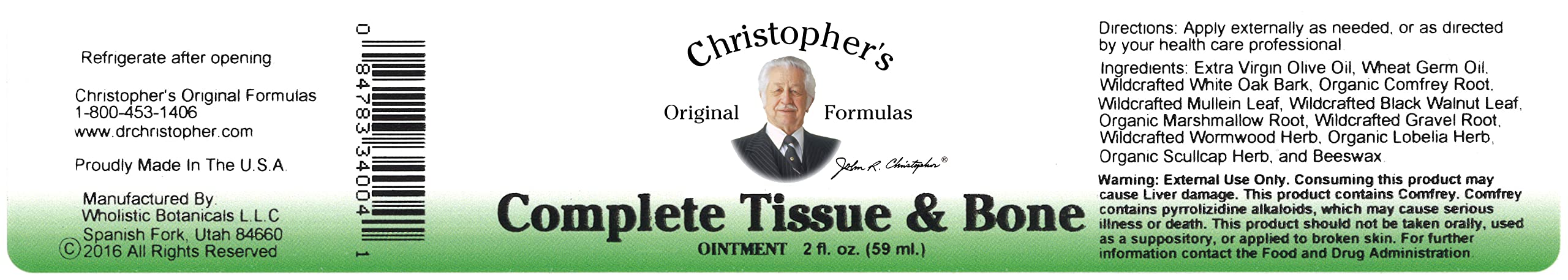 Foto 3 | Ungüento Dr. Christopher's Complete Tissue And Bone 60 Ml - Venta Internacional.