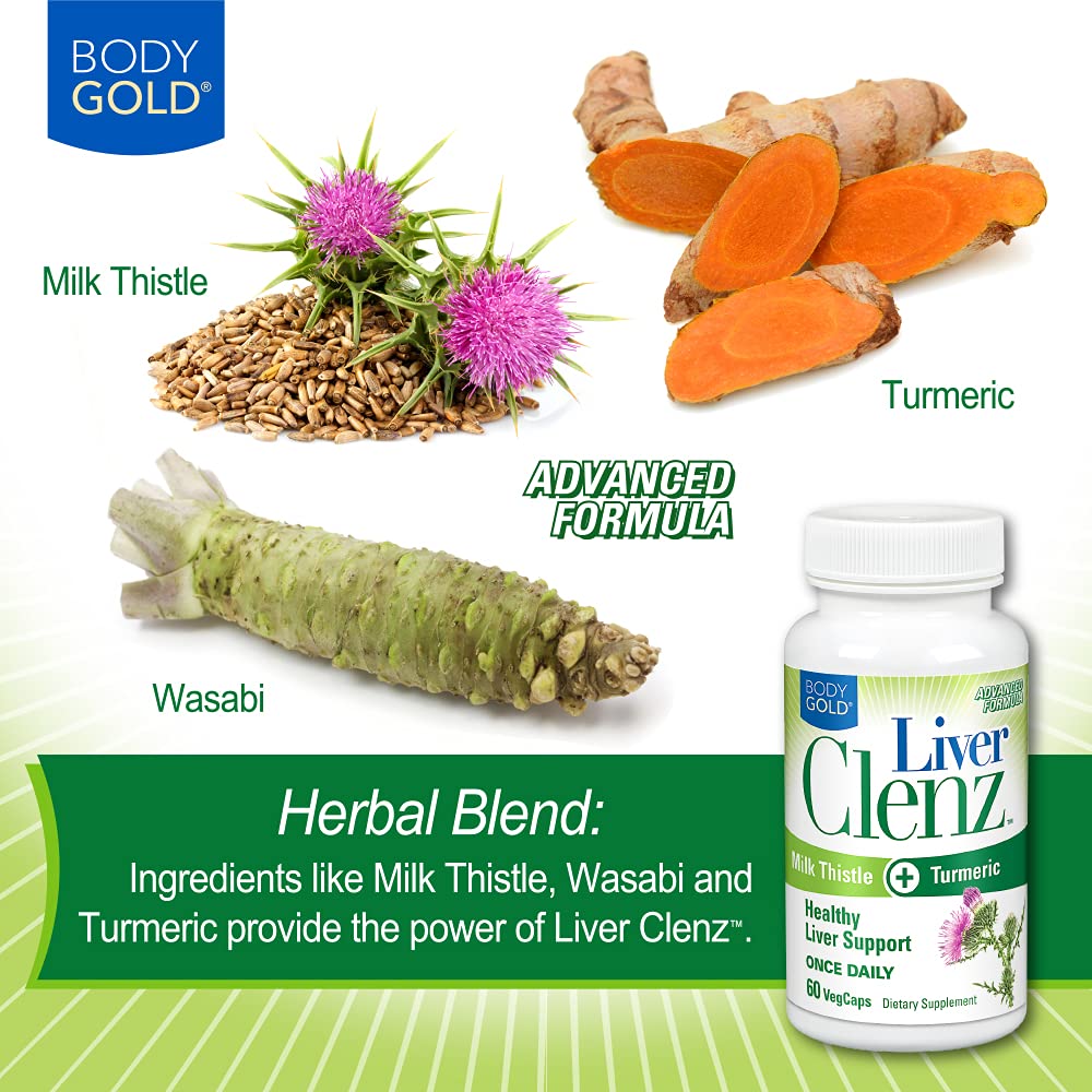Foto 5 pulgar | Suplemento Bodygold Liver Clenz, 60 Cápsulas Vegetales, Cardo Mariano - Venta Internacional.