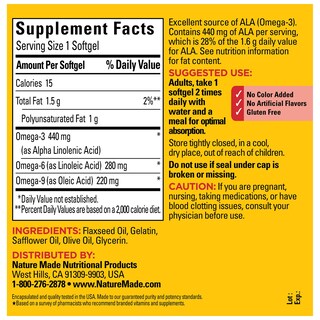 Foto 6 | Suplemento Nature Made Triple Omega 3 6 9 150 Cápsulas Blandas - Venta Internacional.