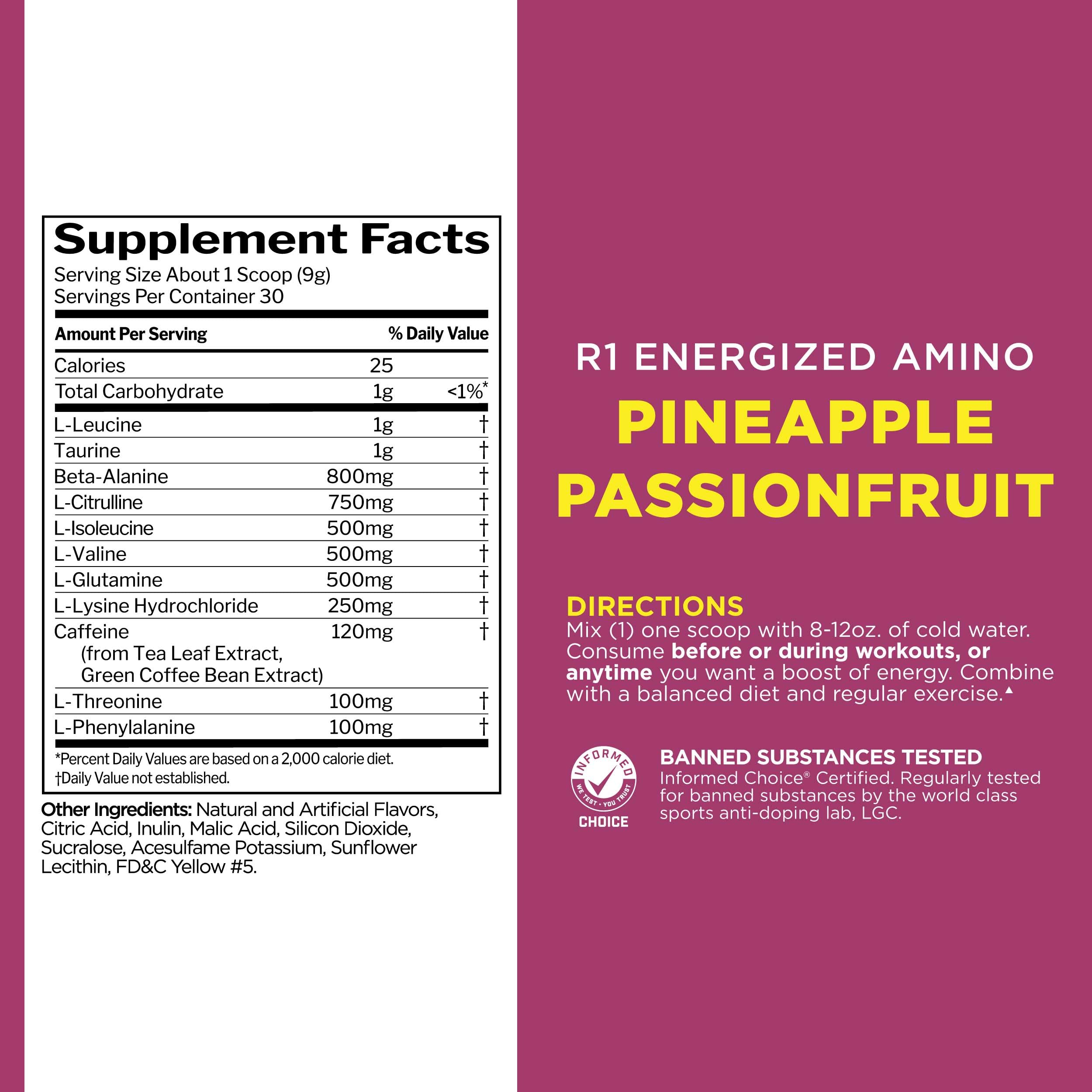 Foto 7 pulgar | Regla De Suplemento 1: Proteínas, Amino Energizado, Piña, 30 Porciones - Venta Internacional.