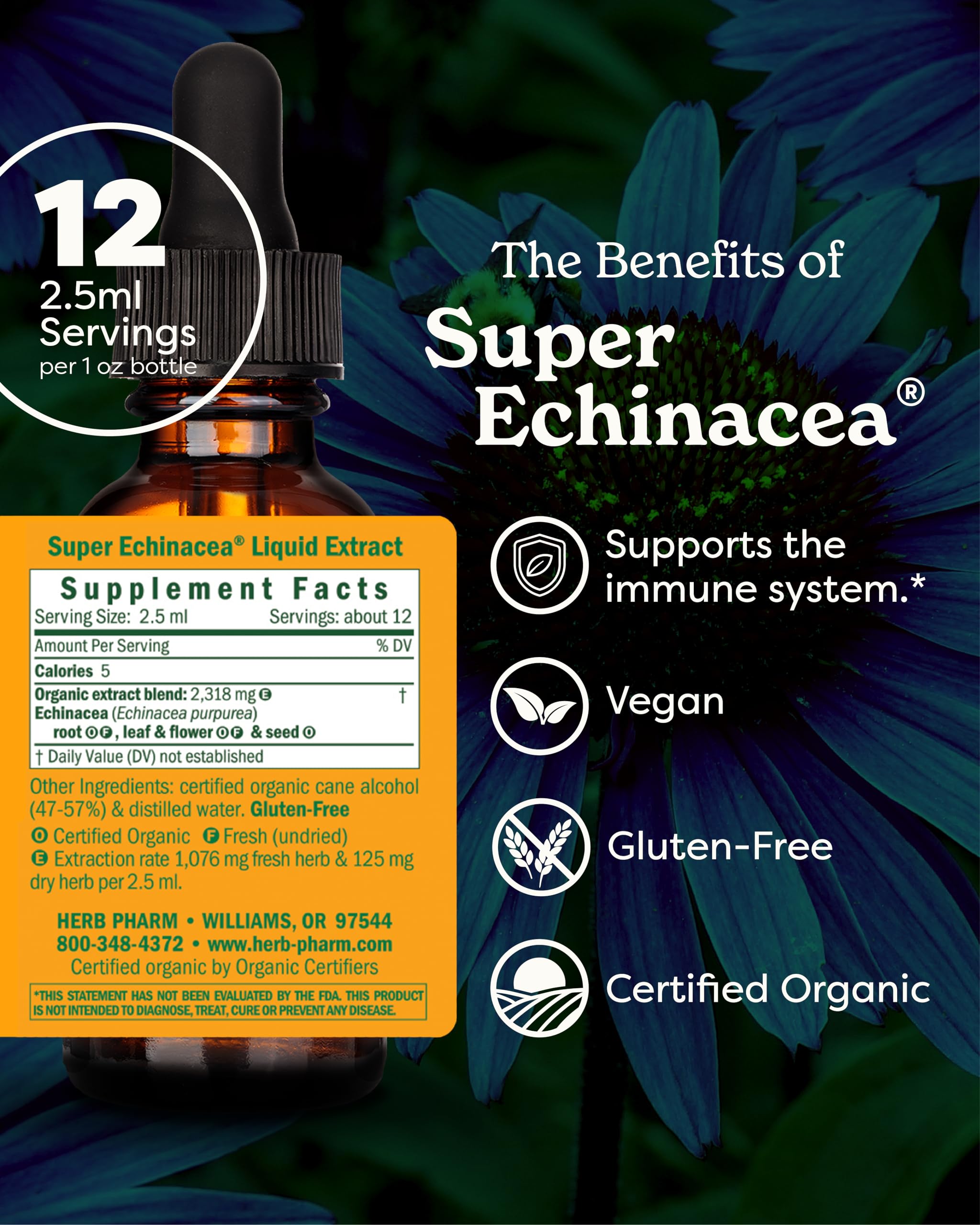 Foto 3 pulgar | Extracto Líquido Herb Pharm Super Echinacea 30 Ml Dsuper01 - Venta Internacional.