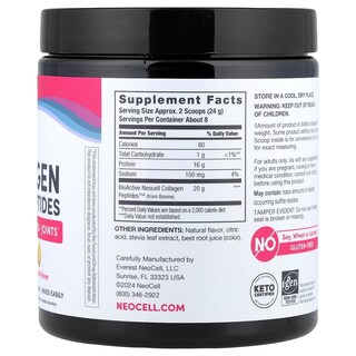 Foto 2 | Suplemento Neocell Con Péptidos De Colágeno Alimentados Con Pasto, 190 G, Bayas Y Limón - Venta Internacional.