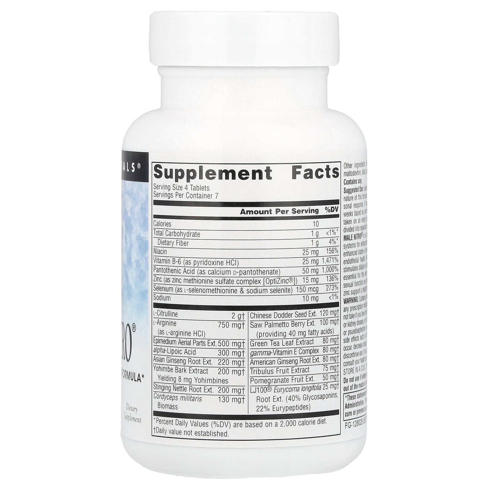 Foto 3 pulgar | Suplemento Source Naturals Male Nitro 30 Comprimidos - Venta Internacional.