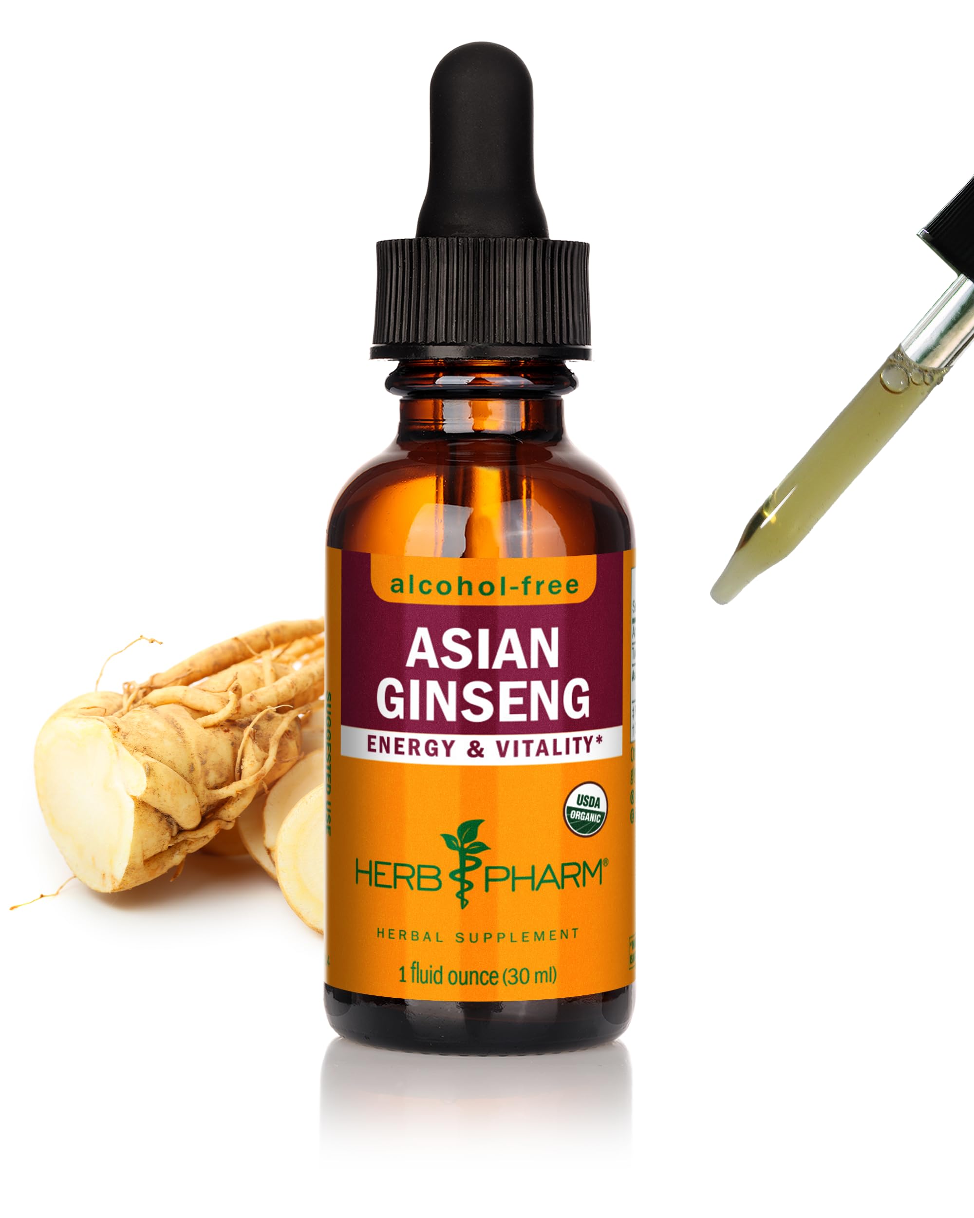 Foto 2 pulgar | Suplemento Herb Pharm Asian (panax) Ginseng 30 Ml Sin Alcohol - Venta Internacional.