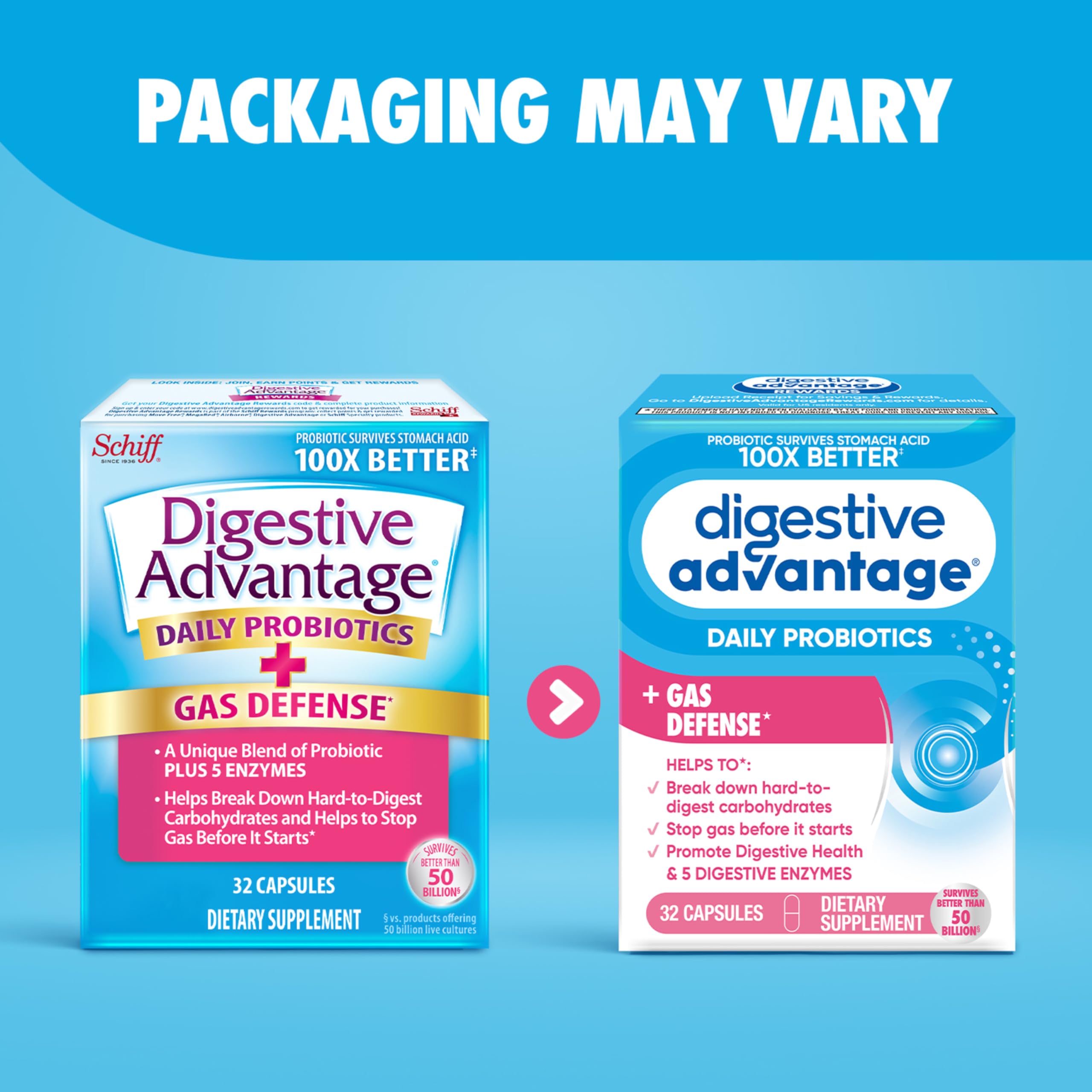 Foto 8 pulgar | Suplemento Digestive Advantage Gas Defense 32 Cápsulas - Venta Internacional.