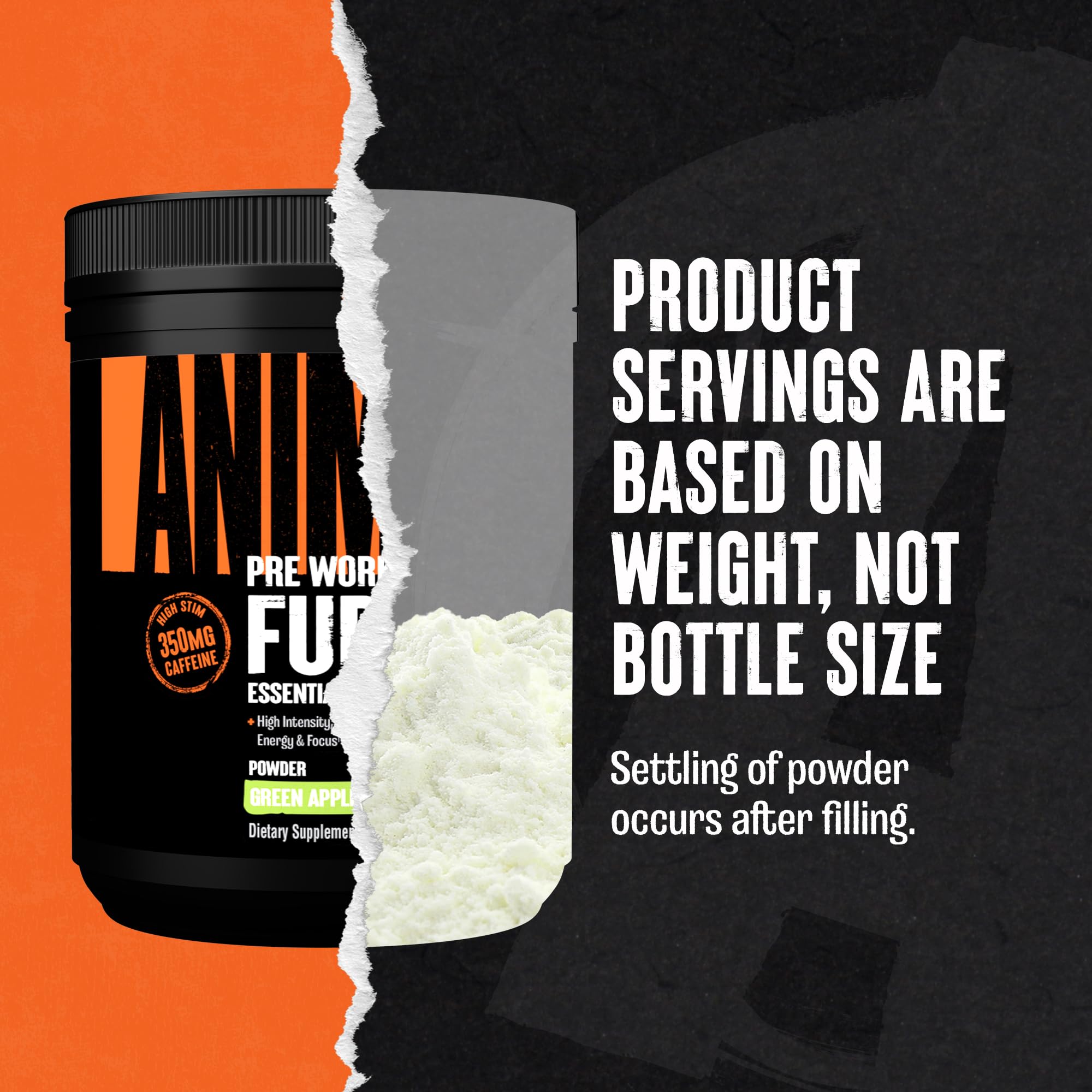 Foto 3 pulgar | Polvo Pre Workout Animal Fury Green Apple, 30 Porciones - Venta Internacional.