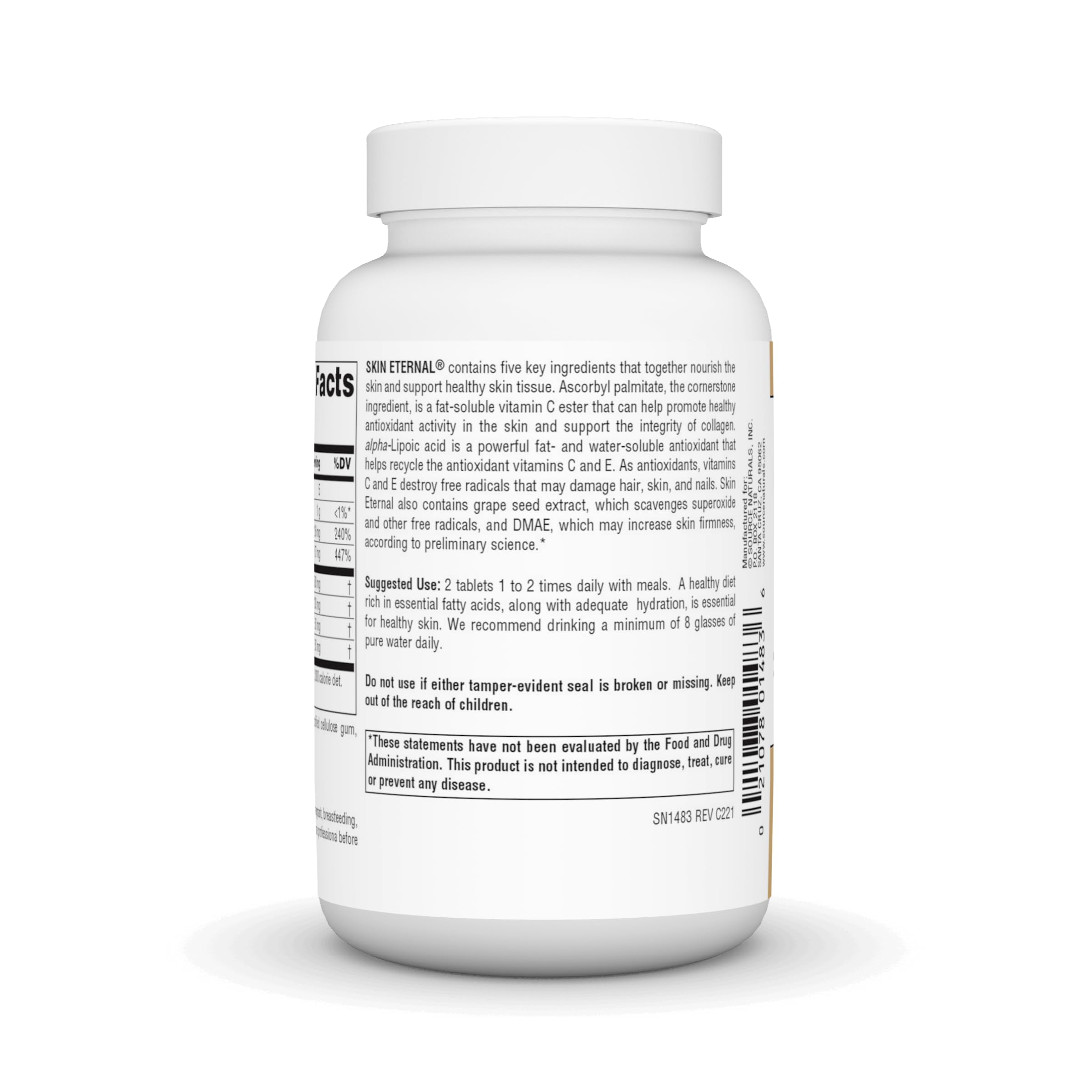 Foto 4 pulgar | Supplement Source Naturals Skin Eternal Healthy Skin 120 Comprimidos - Venta Internacional.