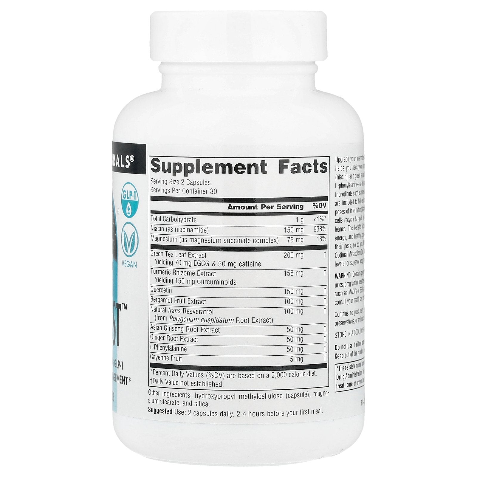 Foto 3 pulgar | Supplement Source Naturals Realfast 60 Cápsulas Veganas - Venta Internacional.