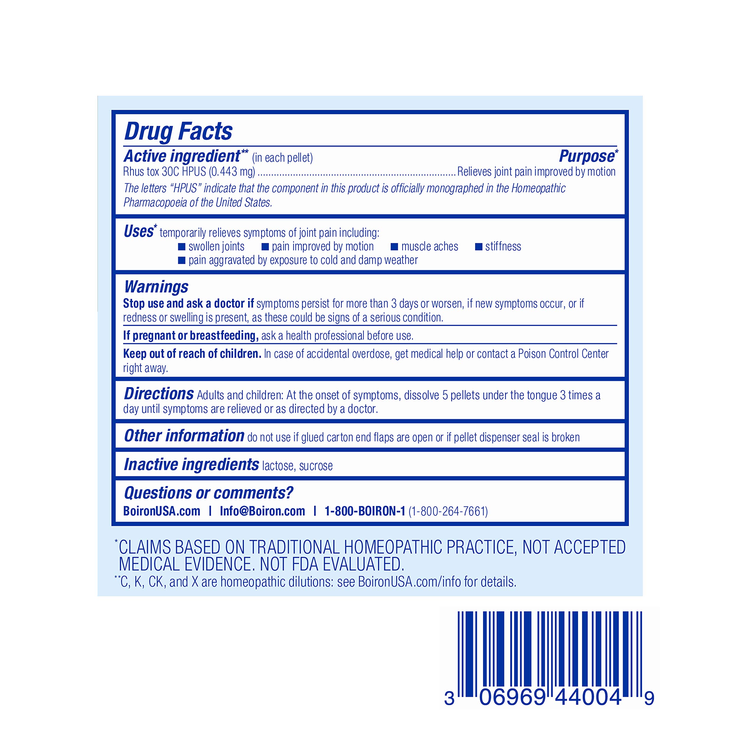 Foto 7 pulgar | Medicamento Homeopático Boiron Rhus Tox 30c Para El Dolor Articular - Venta Internacional.