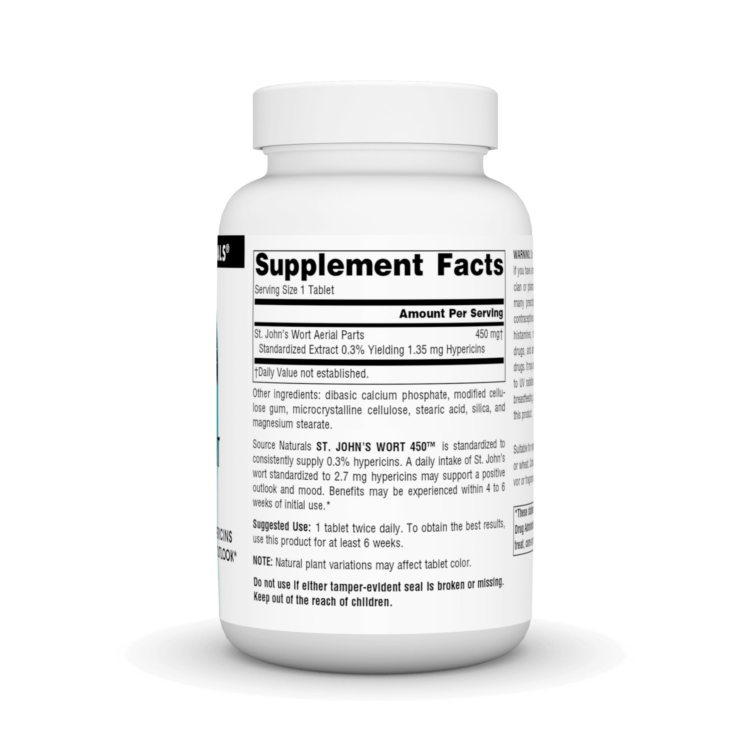 Foto 3 pulgar | Supplement Source Naturals Hierba De San Juan 450 Mg - 180 Comprimidos - Venta Internacional.