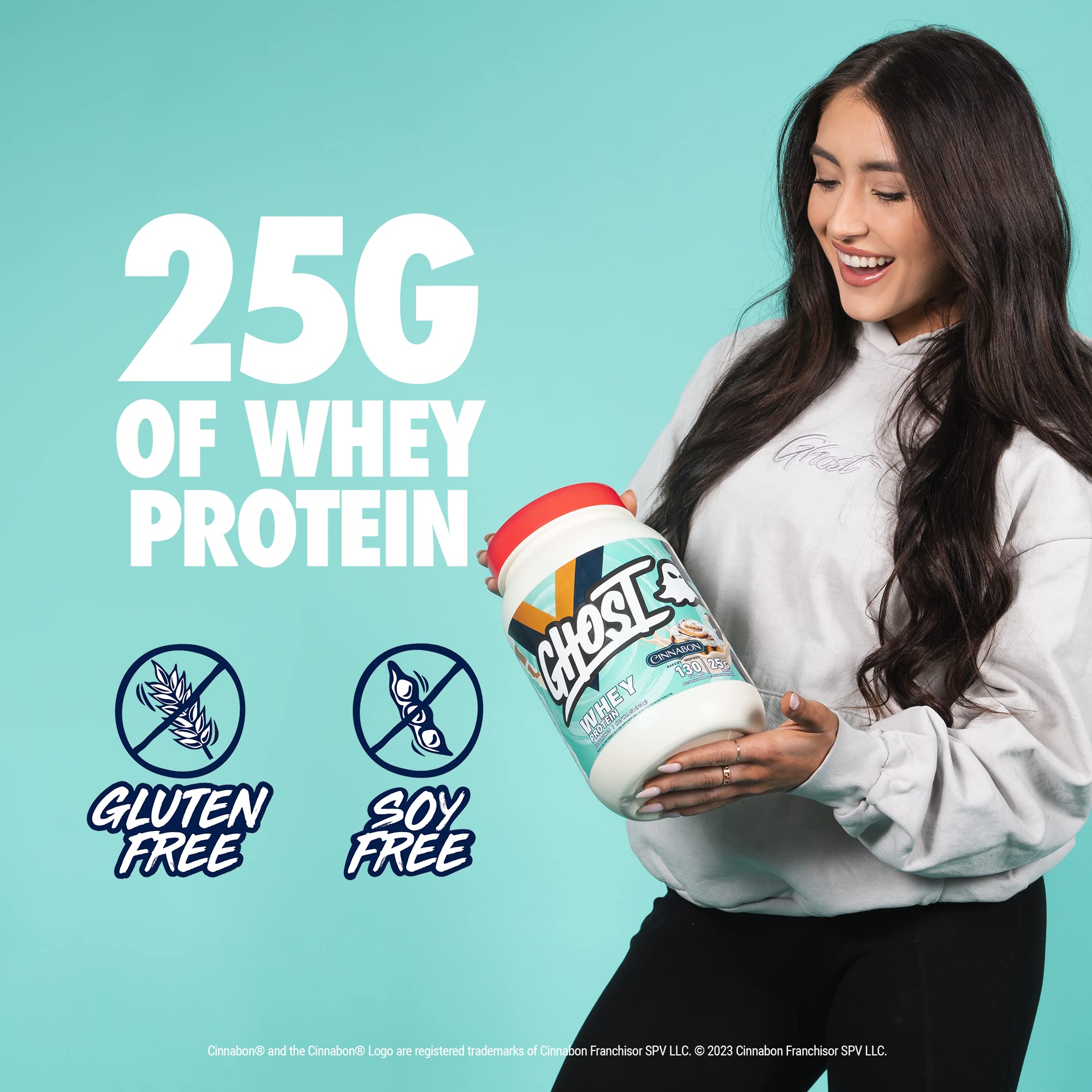 Foto 4 pulgar | Proteína En Polvo Ghost Whey Con Sabor A Canela 907 G 25 G De Proteína - Venta Internacional.