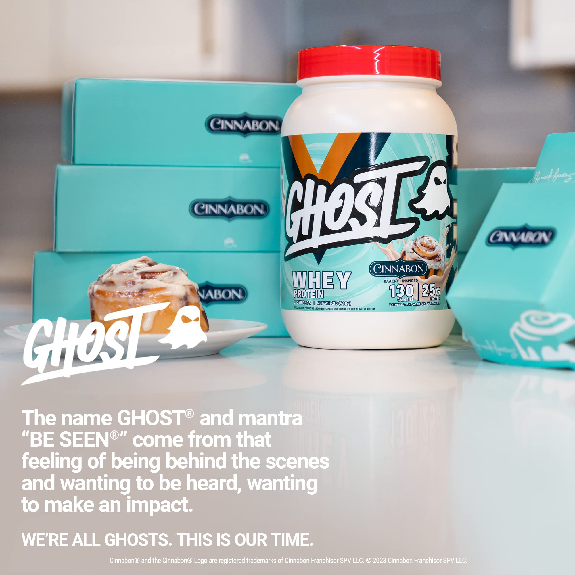Foto 7 pulgar | Proteína En Polvo Ghost Whey Con Sabor A Canela 907 G 25 G De Proteína - Venta Internacional.