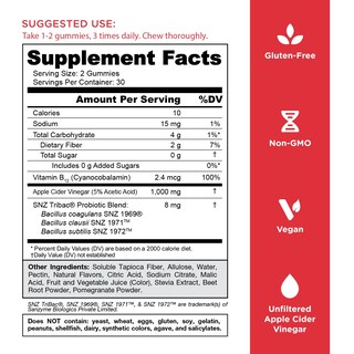 Foto 7 | Gomitas De Vinagre De Sidra De Manzana Goli Zero Sugar Con Vitamina B12 Y Probióticos - Venta Internacional.
