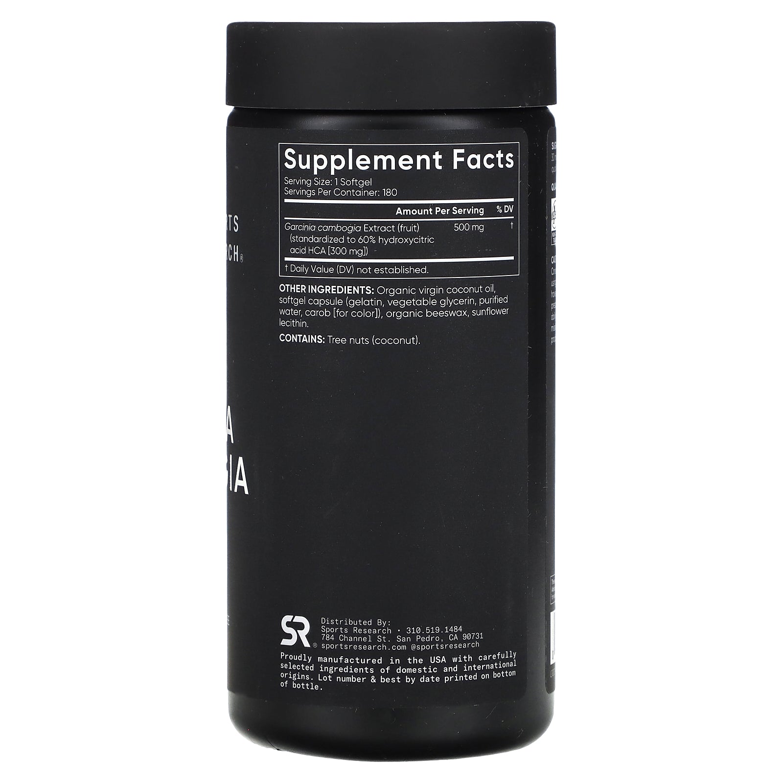 Foto 3 pulgar | Suplemento Sports Research Garcinia Cambogia 500 Mg 180 Cápsulas Blandas - Venta Internacional.