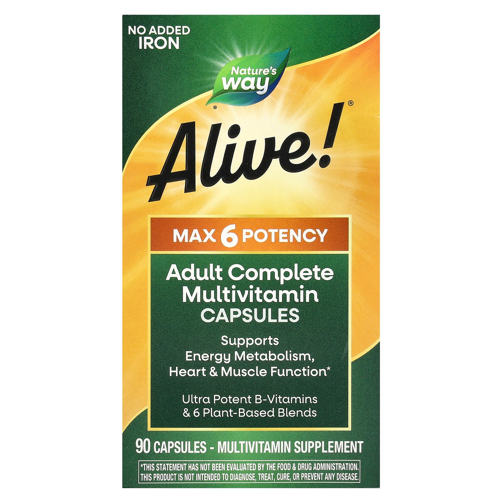 Foto 1 | ¡complementa Nature's Way Alive!   Max6 Potency Adult, 90 Cápsulas - Venta Internacional.