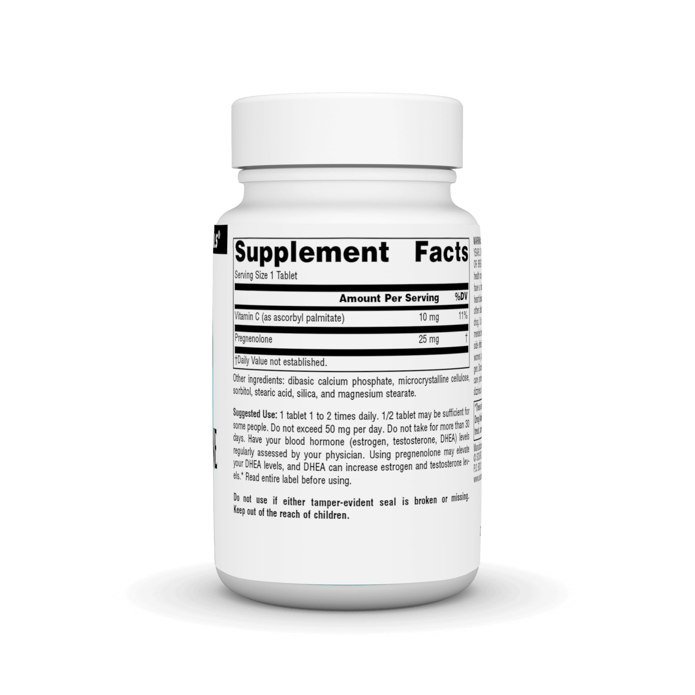 Foto 3 pulgar | Pregnenolona De Supplement Source Naturals 25 Mg - 60 Comprimidos - Venta Internacional.