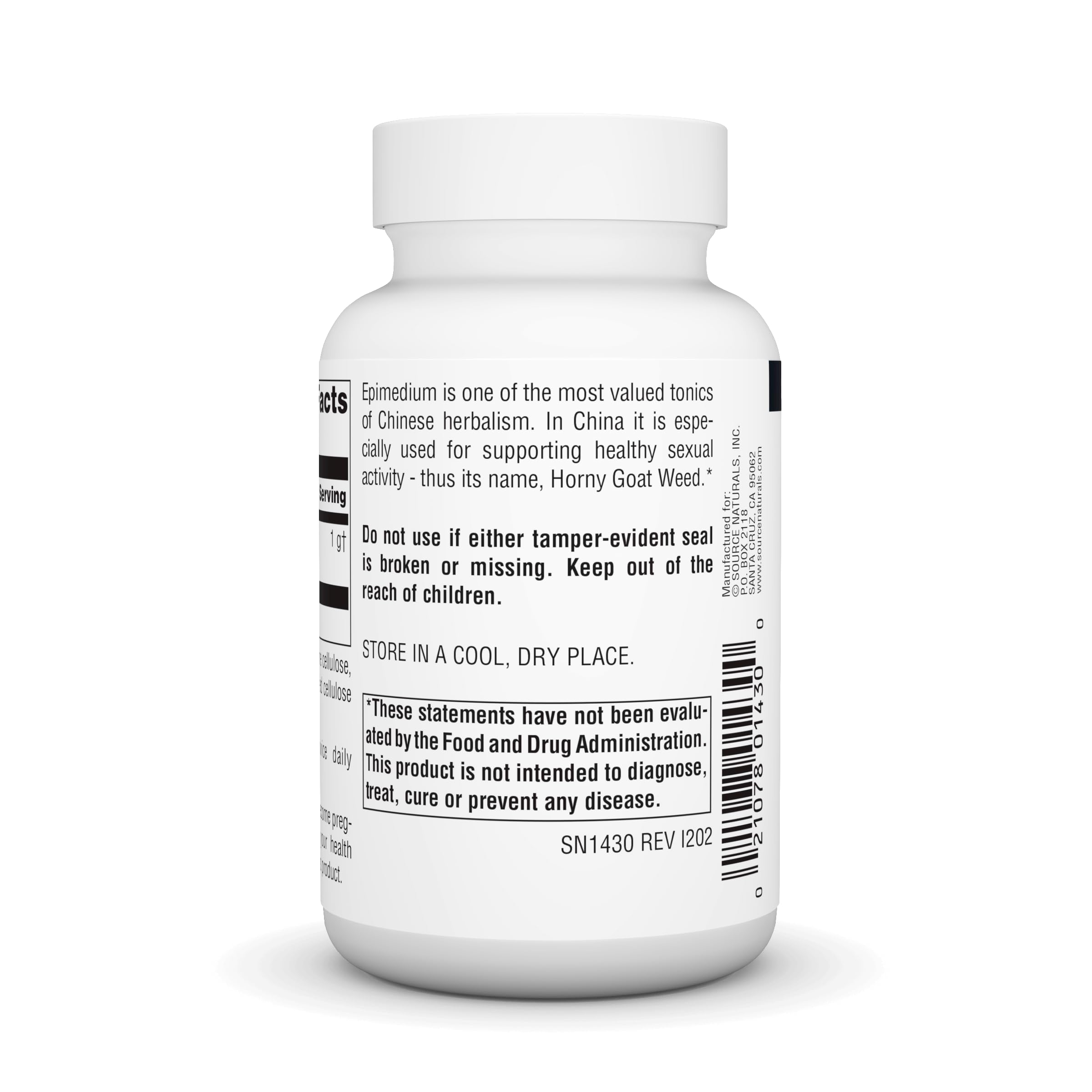 Foto 4 pulgar | Supplement Source Naturals Hierba De Cabra En Celo, 1000 Mg, 60 Comprimidos - Venta Internacional.