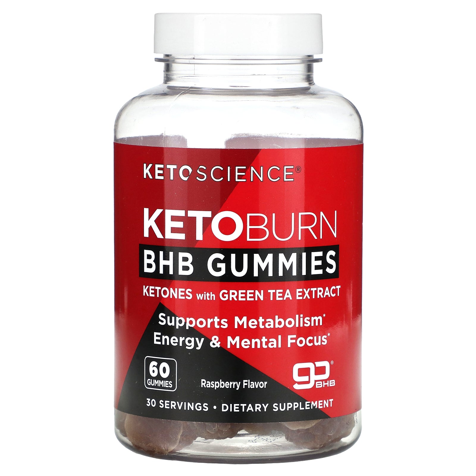 Foto 2 pulgar | Suplemento Keto Science Keto Burn Bhb Gomitas Frambuesa 60 - Venta Internacional.