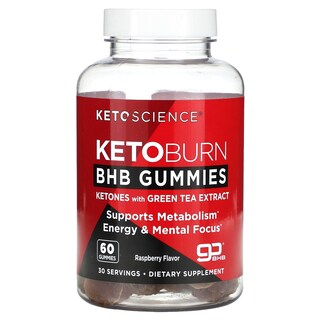 Foto 1 | Suplemento Keto Science Keto Burn Bhb Gomitas Frambuesa 60 - Venta Internacional.