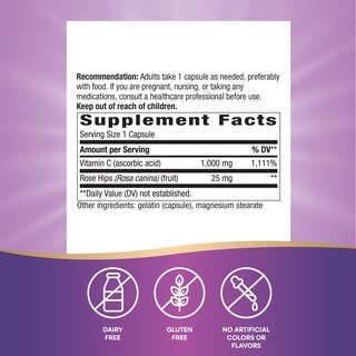 Foto 2 | Suplemento De Vitamina C De Nature's Way Con Escaramujo 1000 Mg 250 Cápsulas - Venta Internacional.